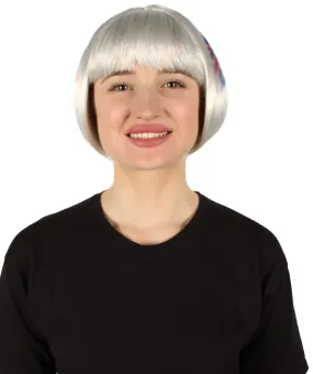 Adult Women’s Flag-themed Short Bob Wig with Bangs for Sporting Events, Multiple Countries Option, Flame-retardant Synthetic Fiber Wig

 | HPO