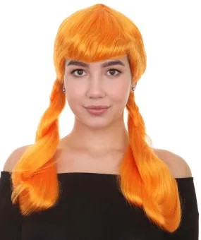 Candy Girl Orange Womens Wig | Party Event Ready Cosplay Halloween Wig | Premium Breathable Capless Cap