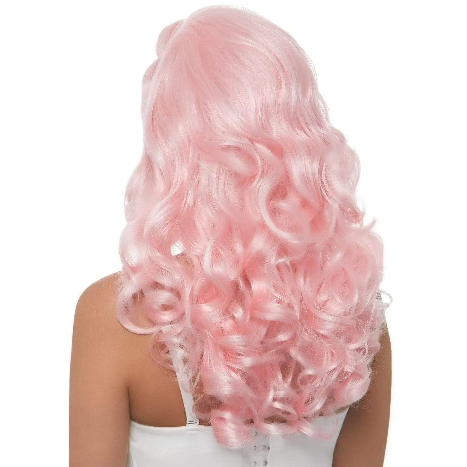 20" Bombshell Long Curly Wig - Pink