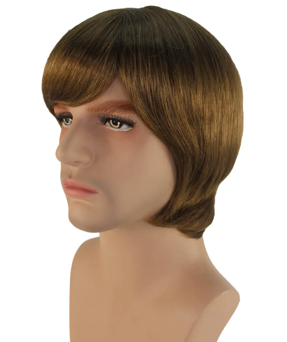 60s Beatles Mod Wig | Brown Celebrity Wigs | Premium Breathable Capless Cap