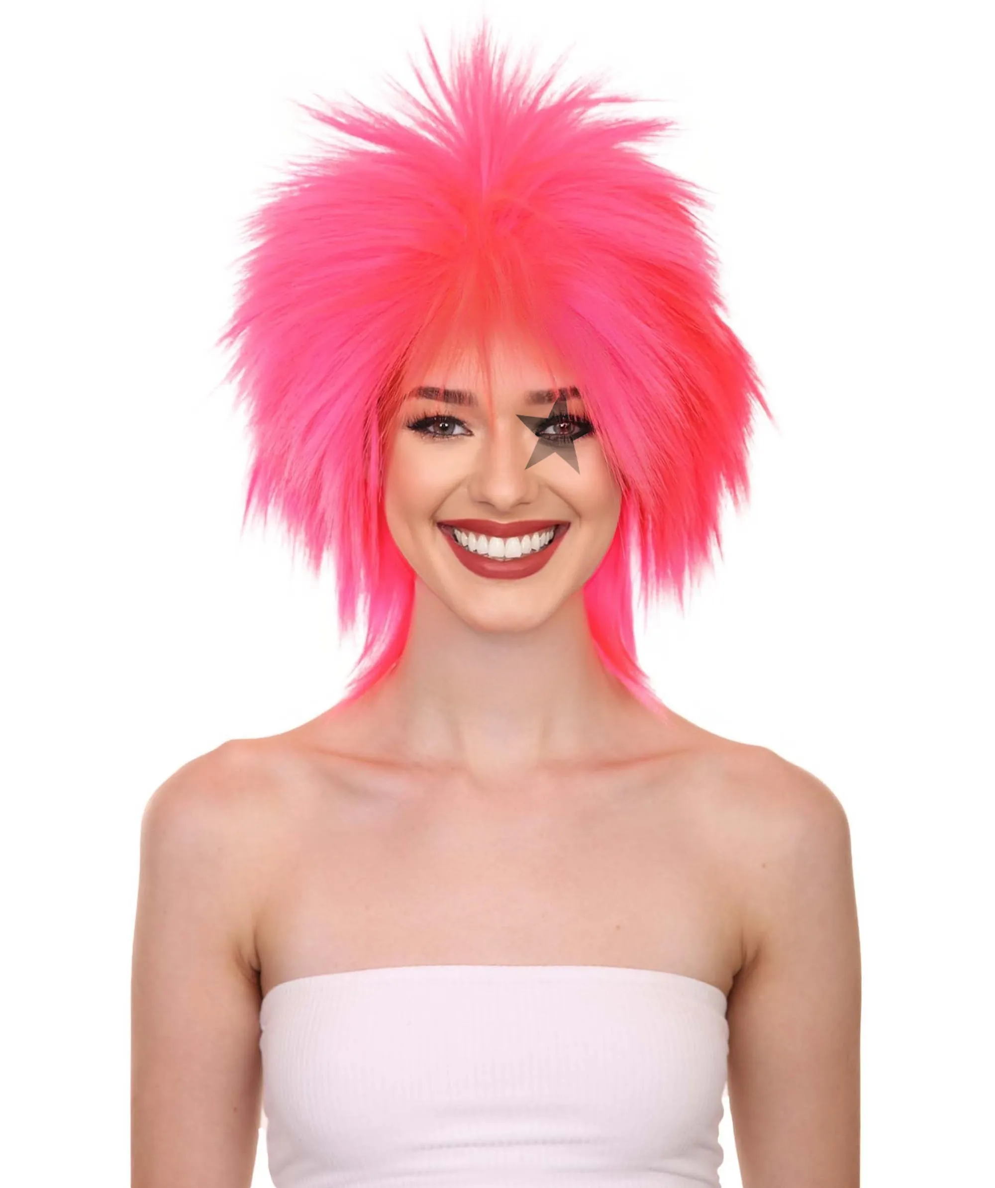 80's Rock Star Disco Funky Punk Collection Women's Wig | Multiple Colors Cosplay Halloween Wig | Premium Breathable Capless Cap