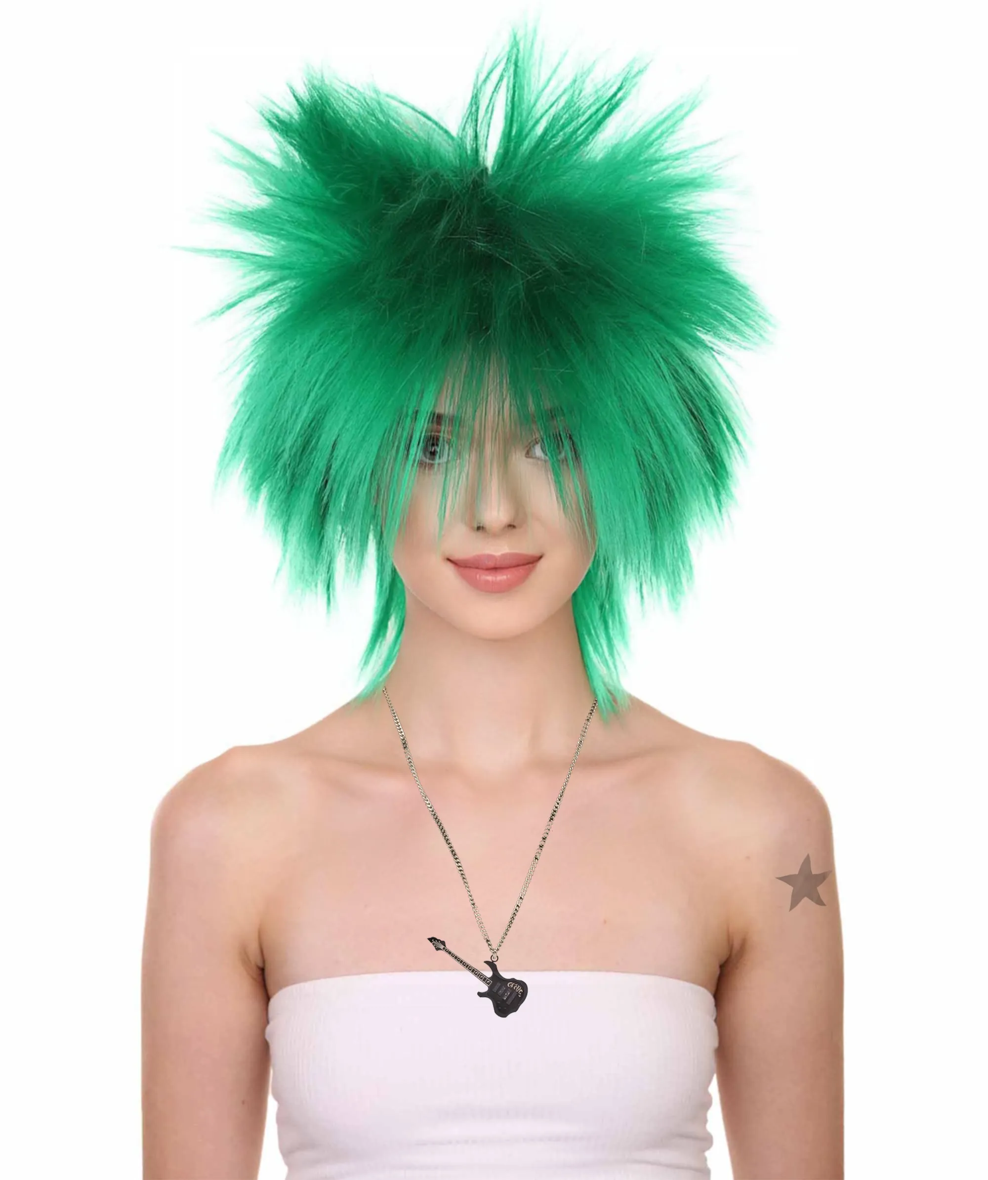 80's Rock Star Disco Funky Punk Collection Women's Wig | Multiple Colors Cosplay Halloween Wig | Premium Breathable Capless Cap