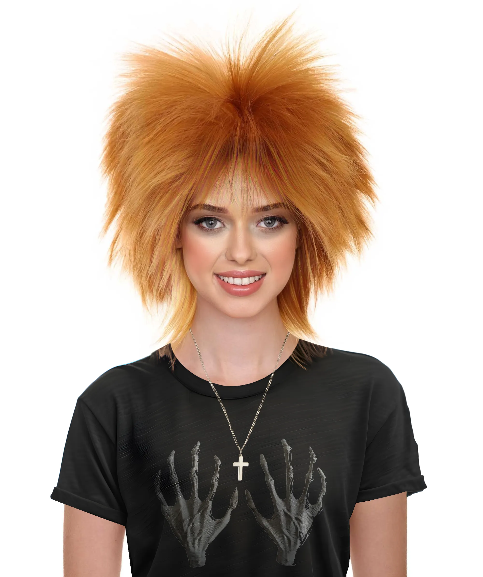 80's Rock Star Disco Funky Punk Collection Women's Wig | Multiple Colors Cosplay Halloween Wig | Premium Breathable Capless Cap