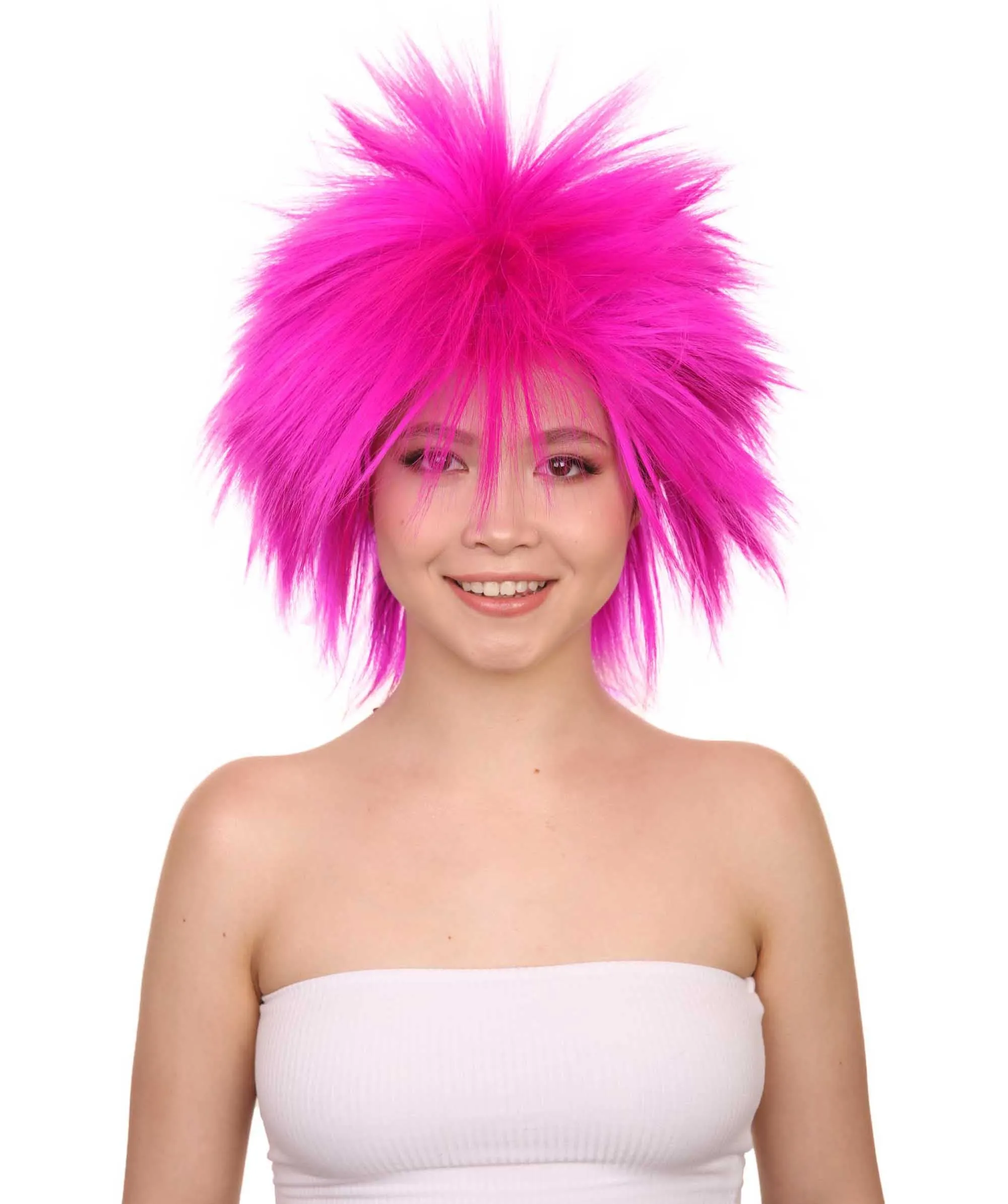 80's Rock Star Disco Funky Punk Collection Women's Wig | Multiple Colors Cosplay Halloween Wig | Premium Breathable Capless Cap