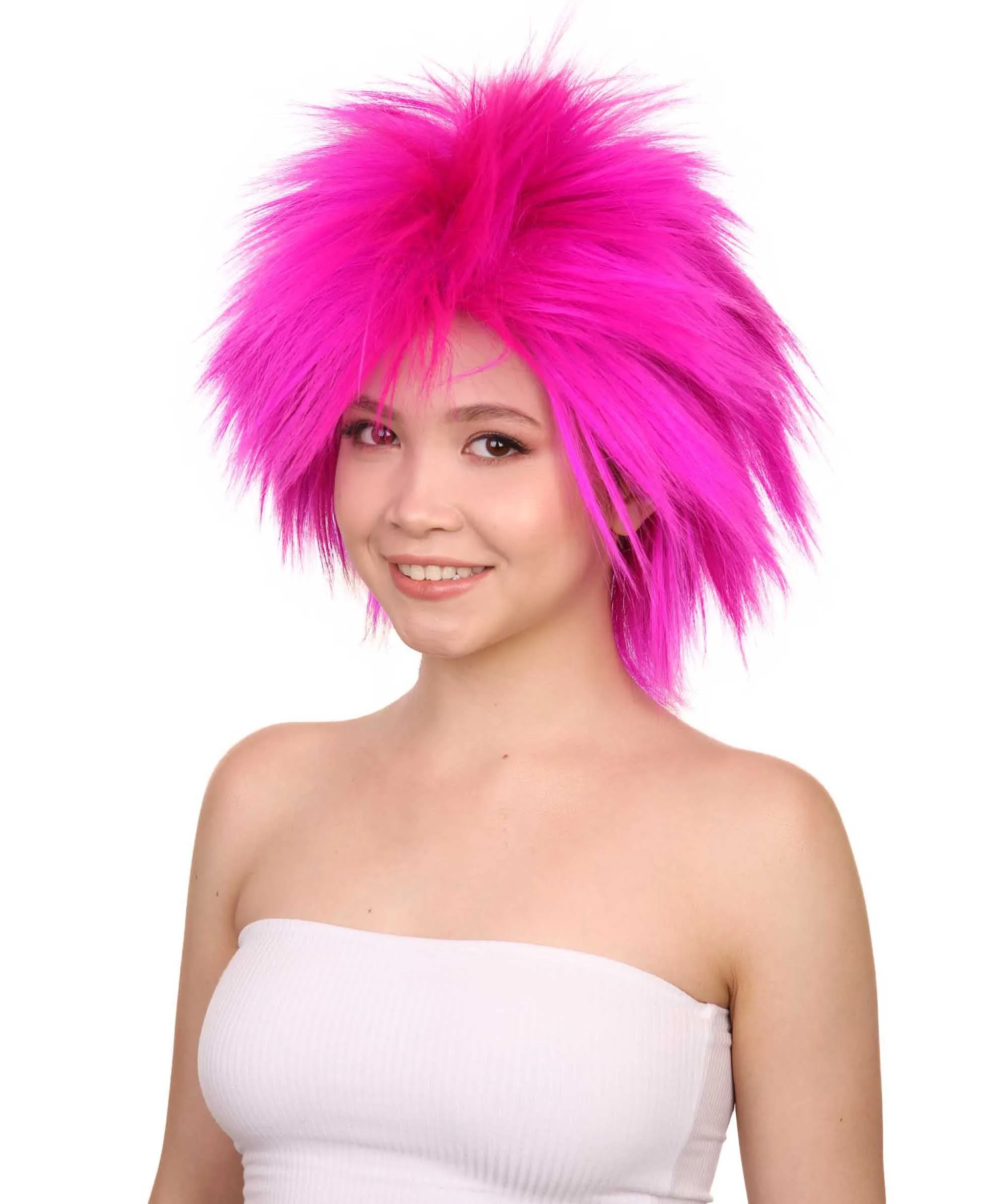 80's Rock Star Disco Funky Punk Collection Women's Wig | Multiple Colors Cosplay Halloween Wig | Premium Breathable Capless Cap