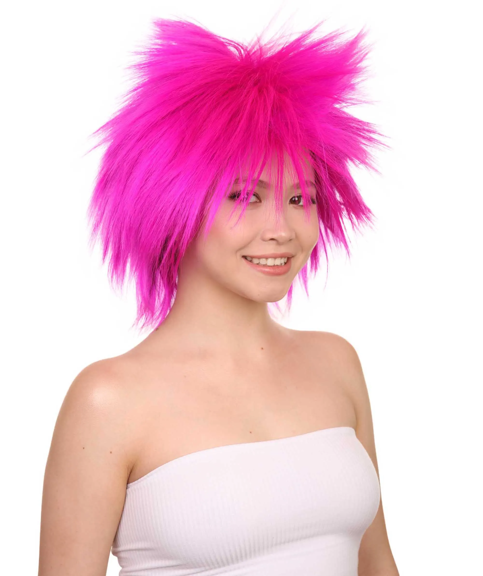 80's Rock Star Disco Funky Punk Collection Women's Wig | Multiple Colors Cosplay Halloween Wig | Premium Breathable Capless Cap