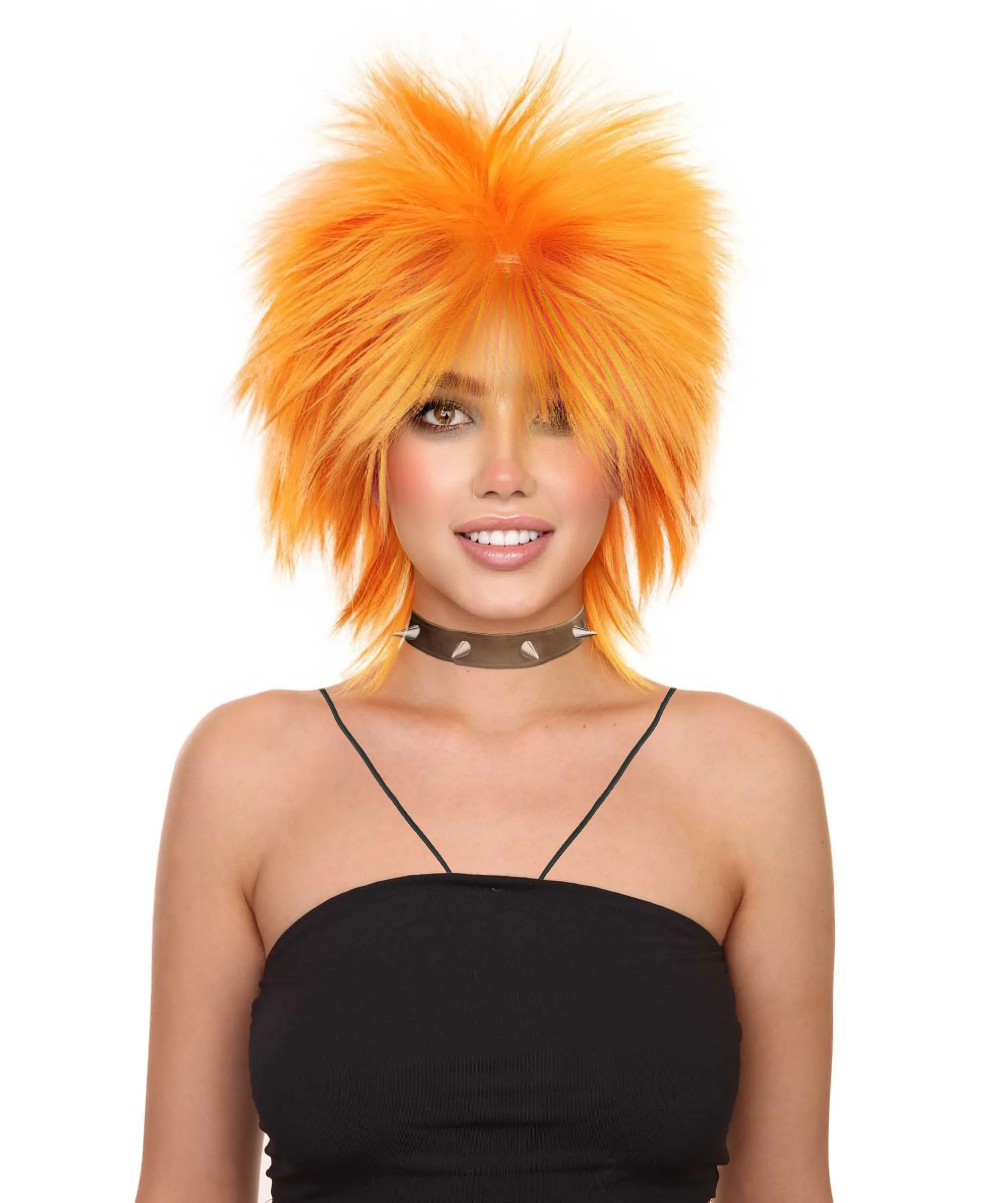 80's Rock Star Disco Funky Punk Collection Women's Wig | Multiple Colors Cosplay Halloween Wig | Premium Breathable Capless Cap