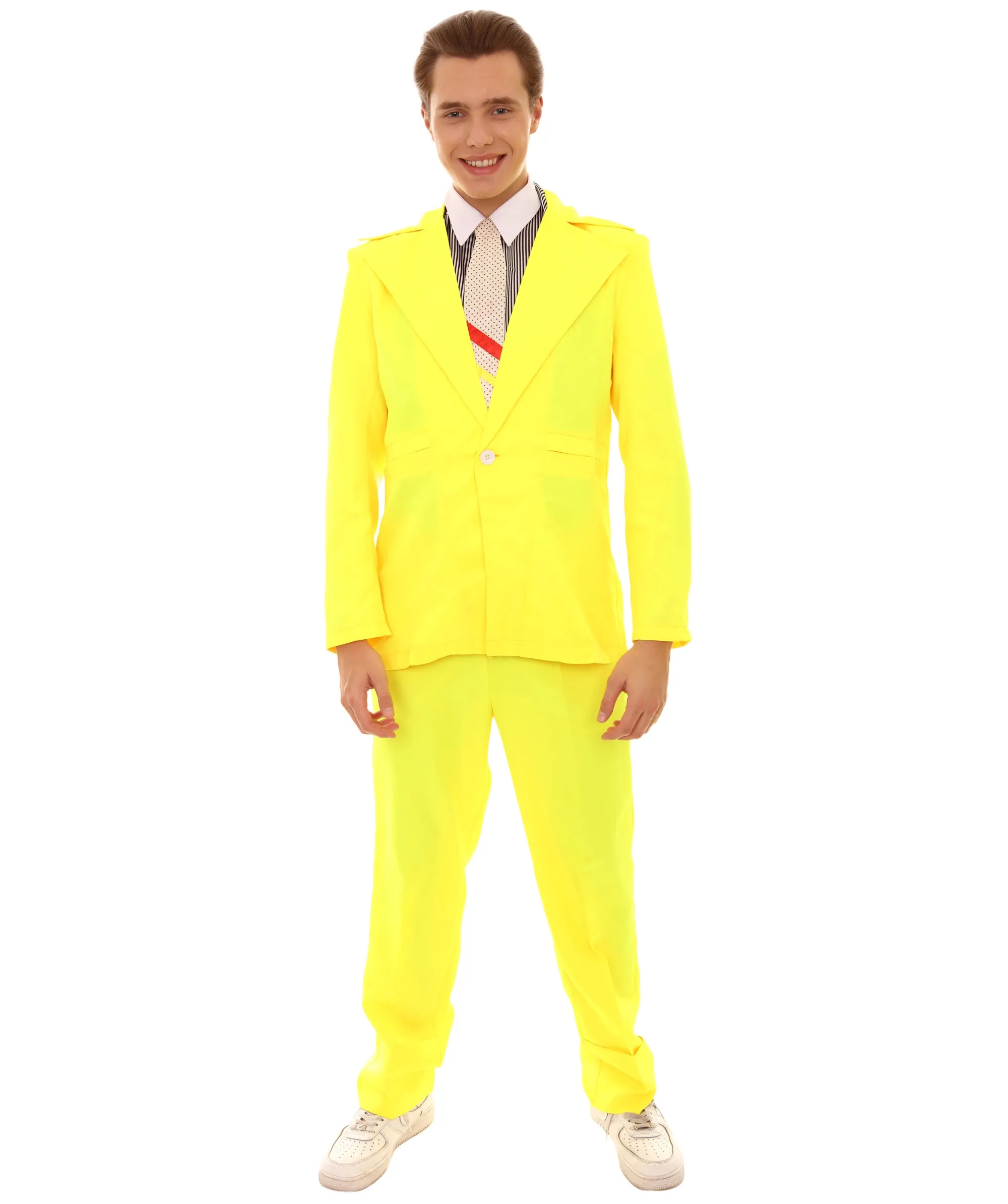 80's Rock Star Suit Costume with Dickie and Tie | Premium Halloween Costume | Multiple Color Options