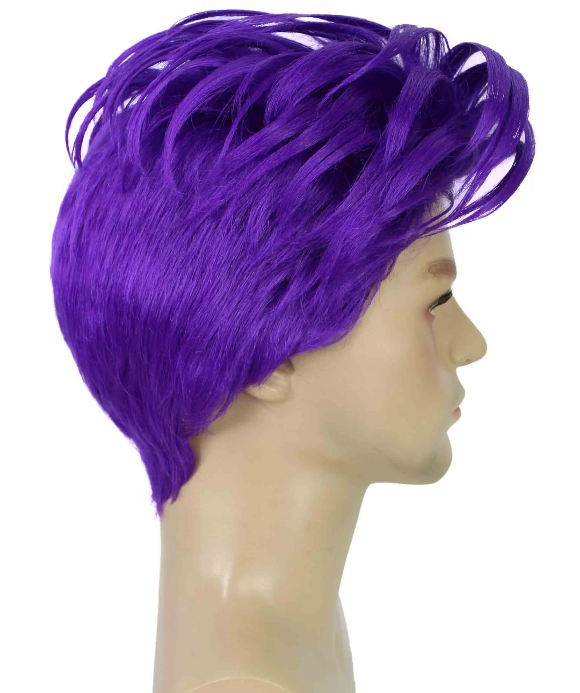 90's Rave Guy | Men's Short Gelled Middle Part | Halloween Wig | Multiple colors