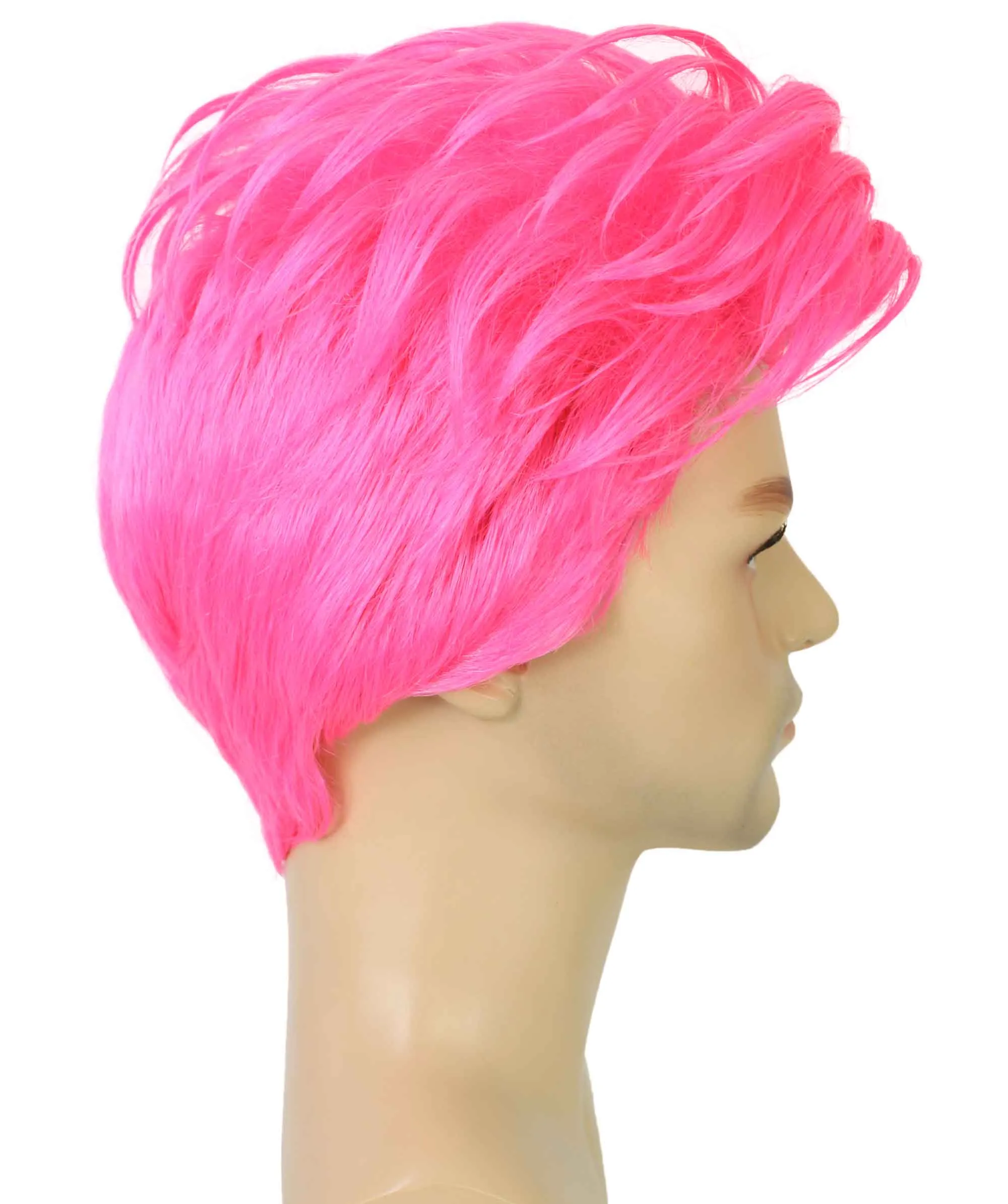 90's Rave Guy | Men's Short Gelled Middle Part | Halloween Wig | Multiple colors