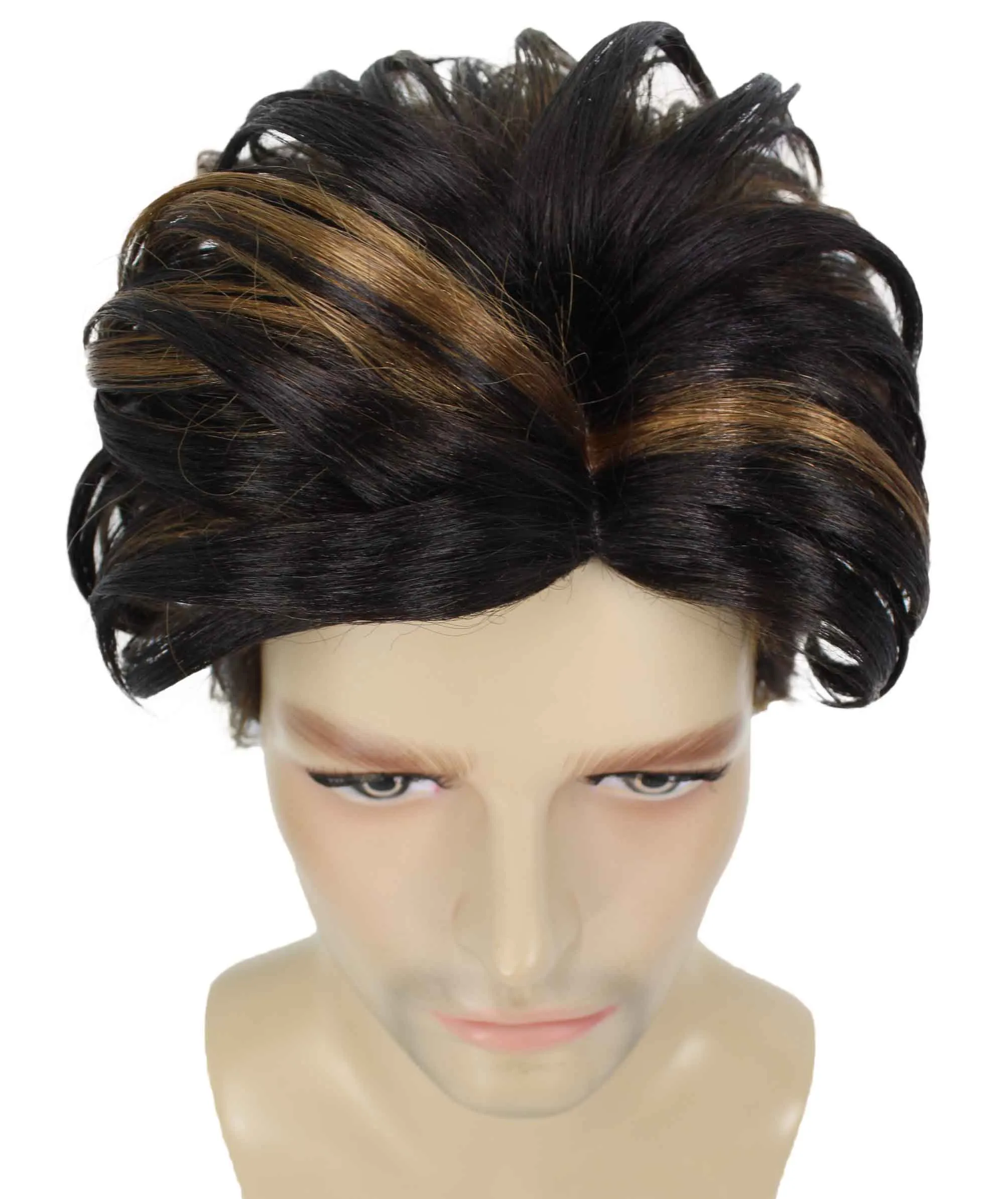 90's Rave Guy | Men's Short Gelled Middle Part | Halloween Wig | Multiple colors