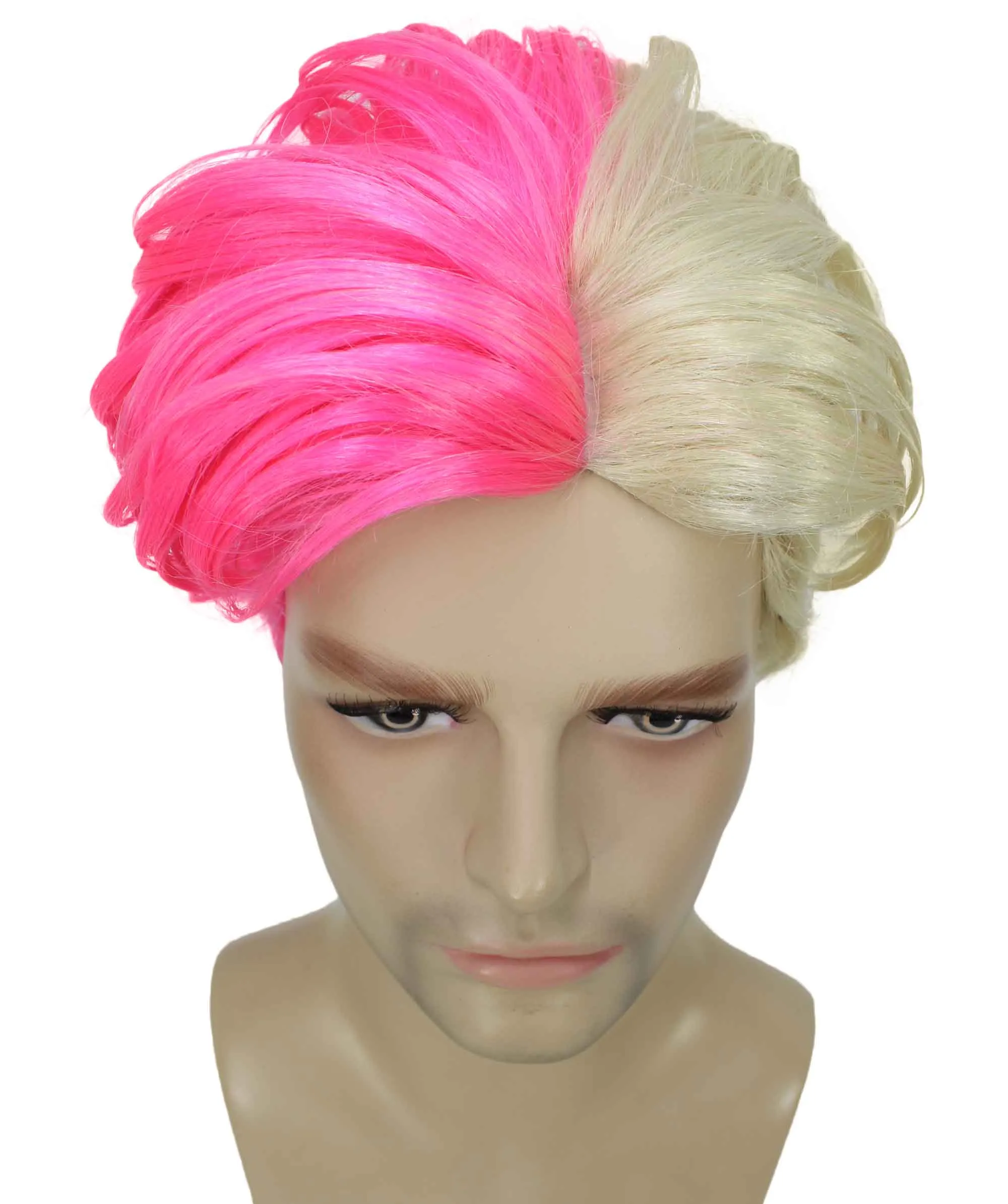 90's Rave Guy | Men's Short Gelled Middle Part | Halloween Wig | Multiple colors