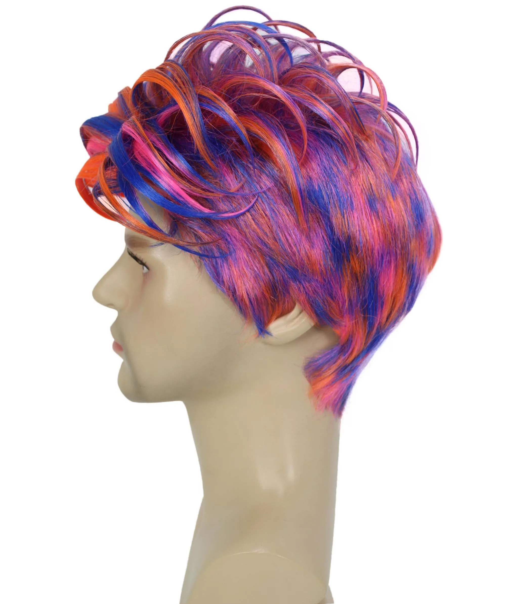 90's Rave Guy | Men's Short Gelled Middle Part | Halloween Wig | Multiple colors