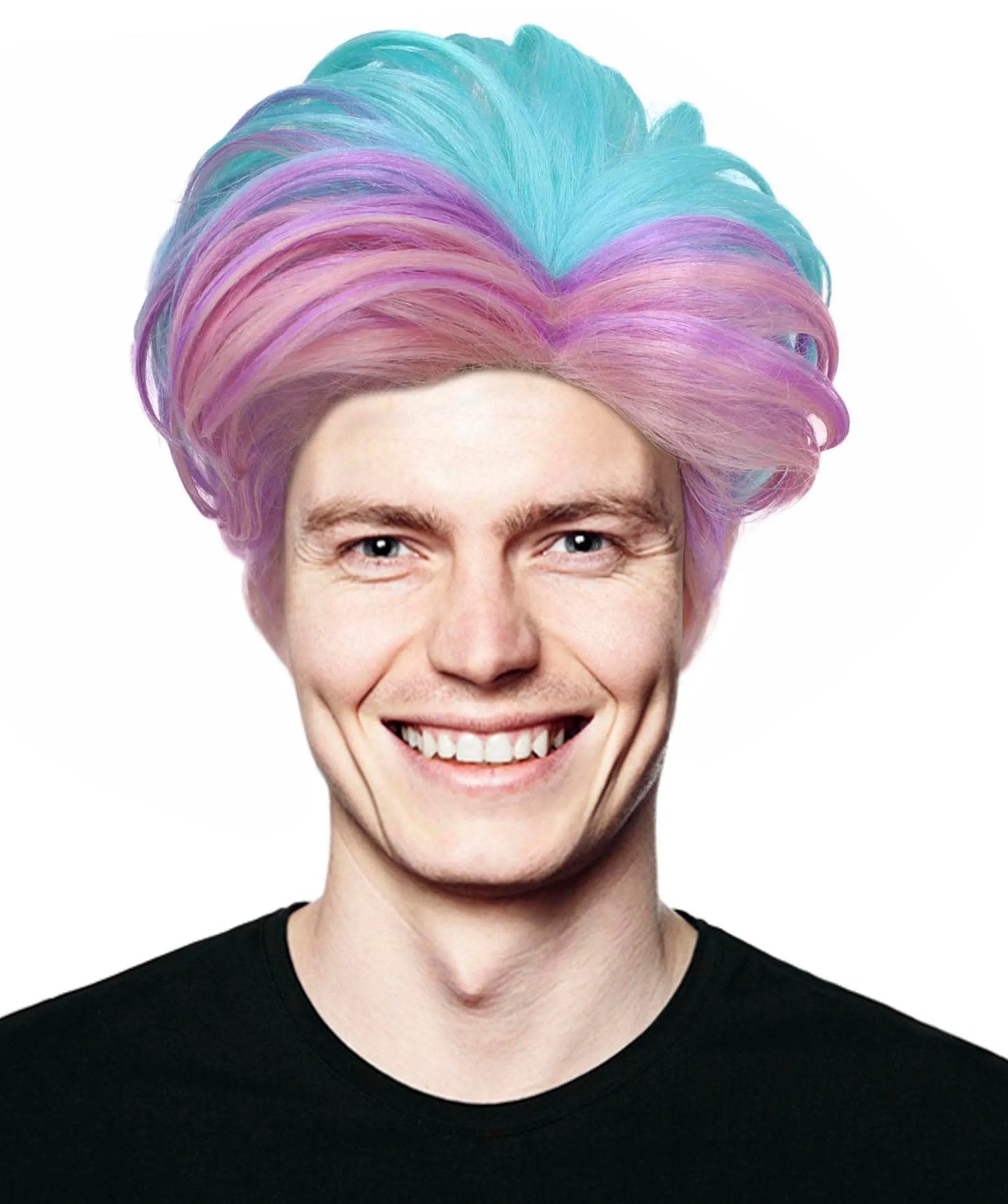 90's Rave Guy | Men's Short Gelled Middle Part | Halloween Wig | Multiple colors