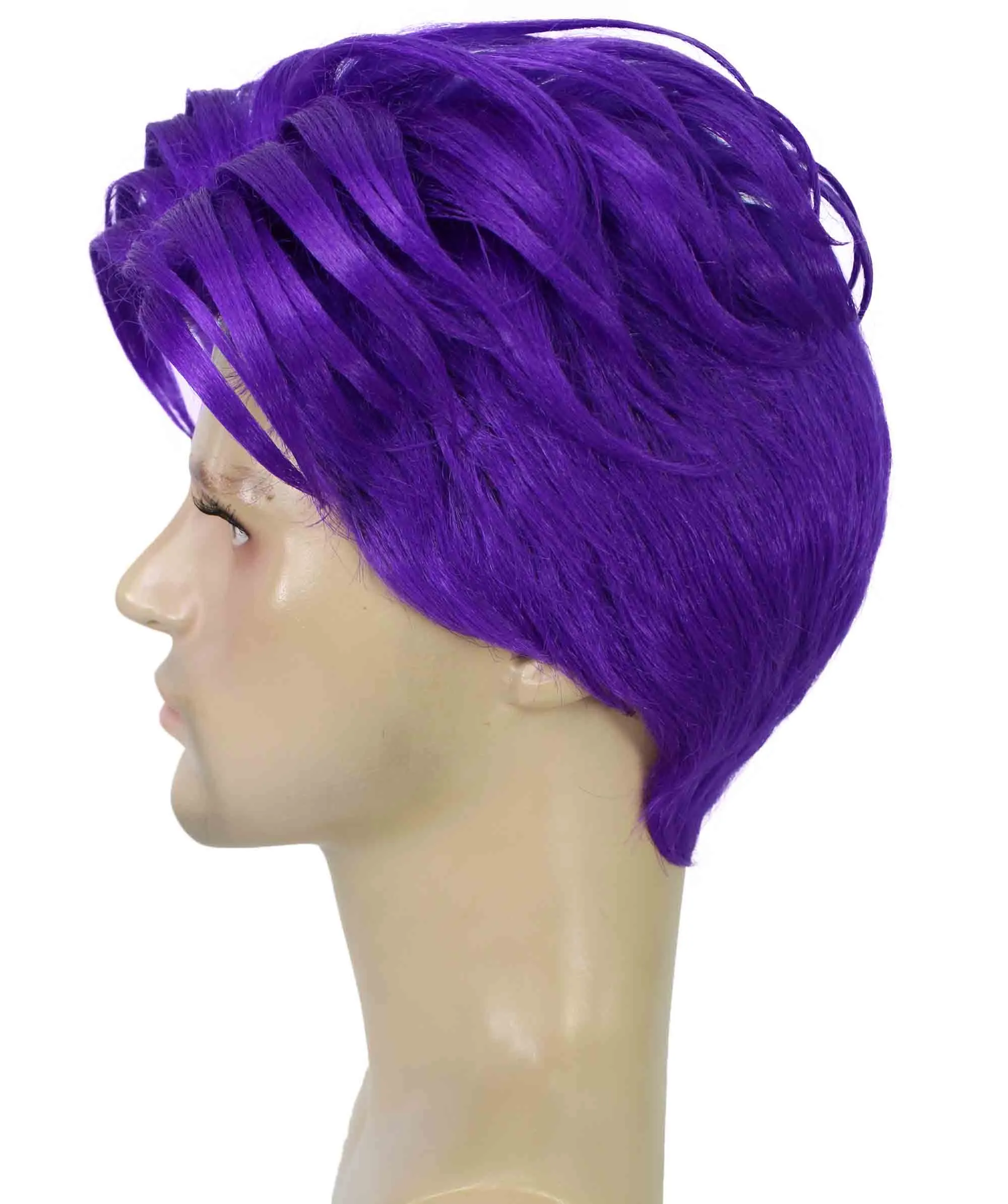 90's Rave Guy | Men's Short Gelled Middle Part | Halloween Wig | Multiple colors