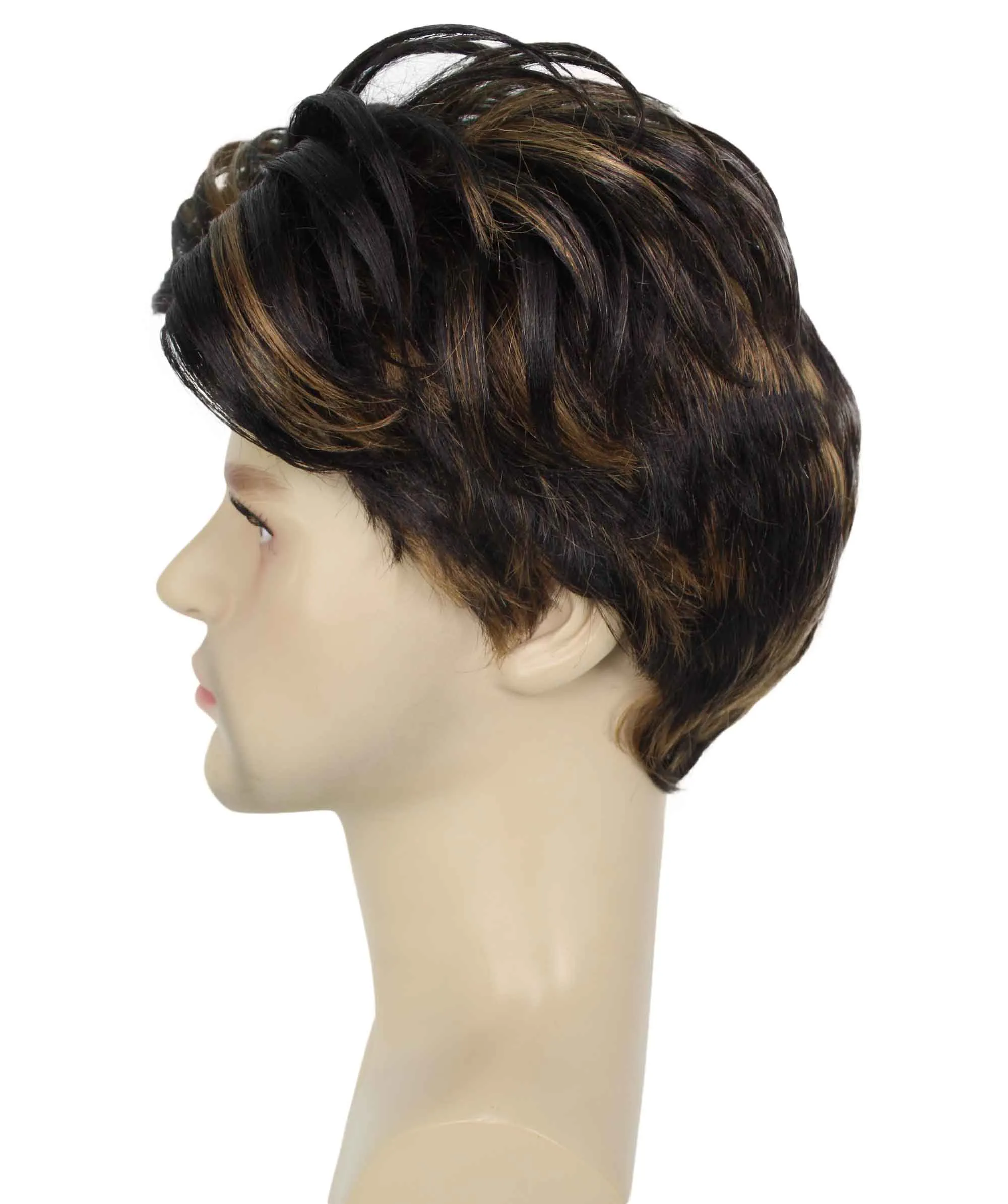 90's Rave Guy | Men's Short Gelled Middle Part | Halloween Wig | Multiple colors