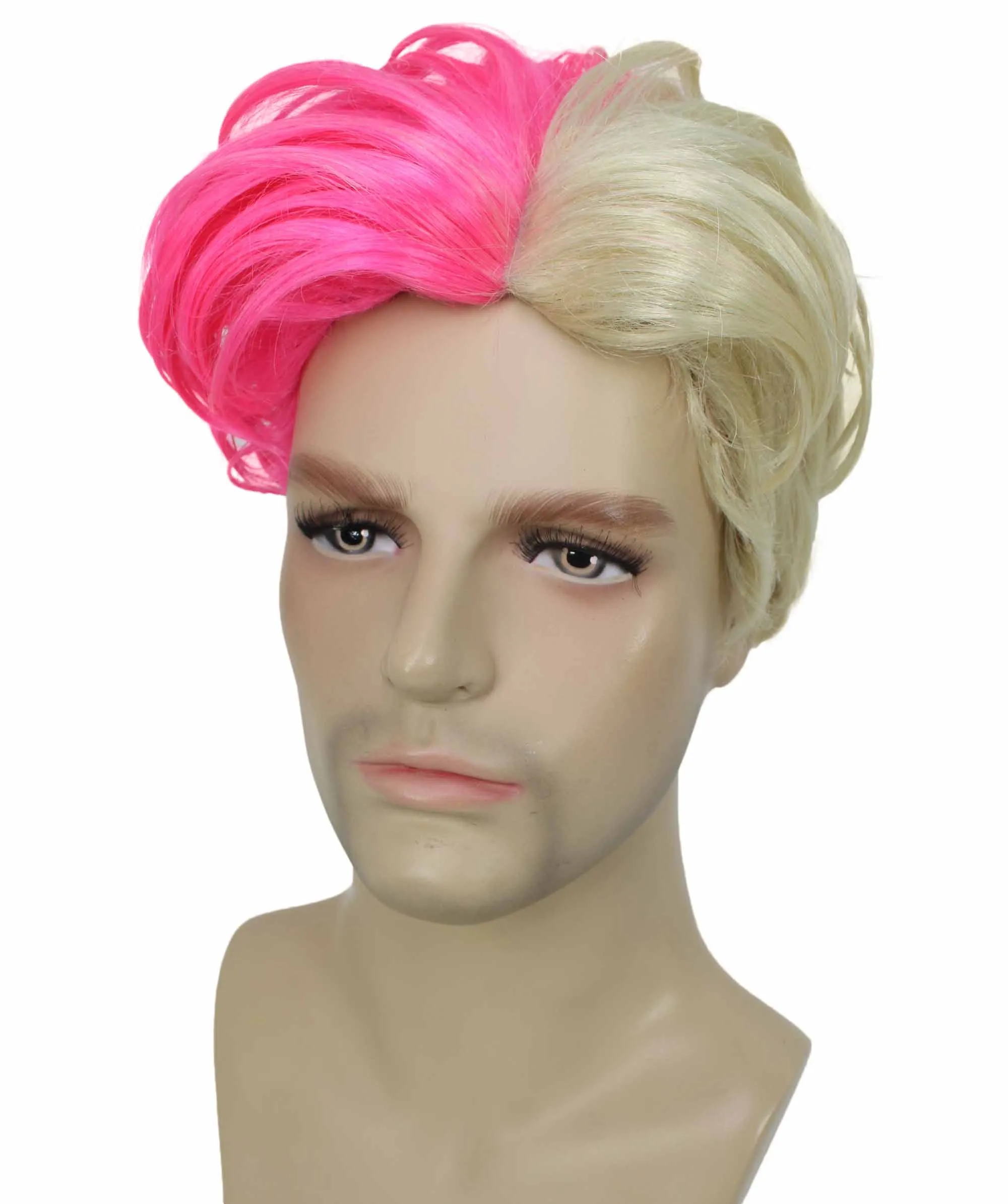 90's Rave Guy | Men's Short Gelled Middle Part | Halloween Wig | Multiple colors