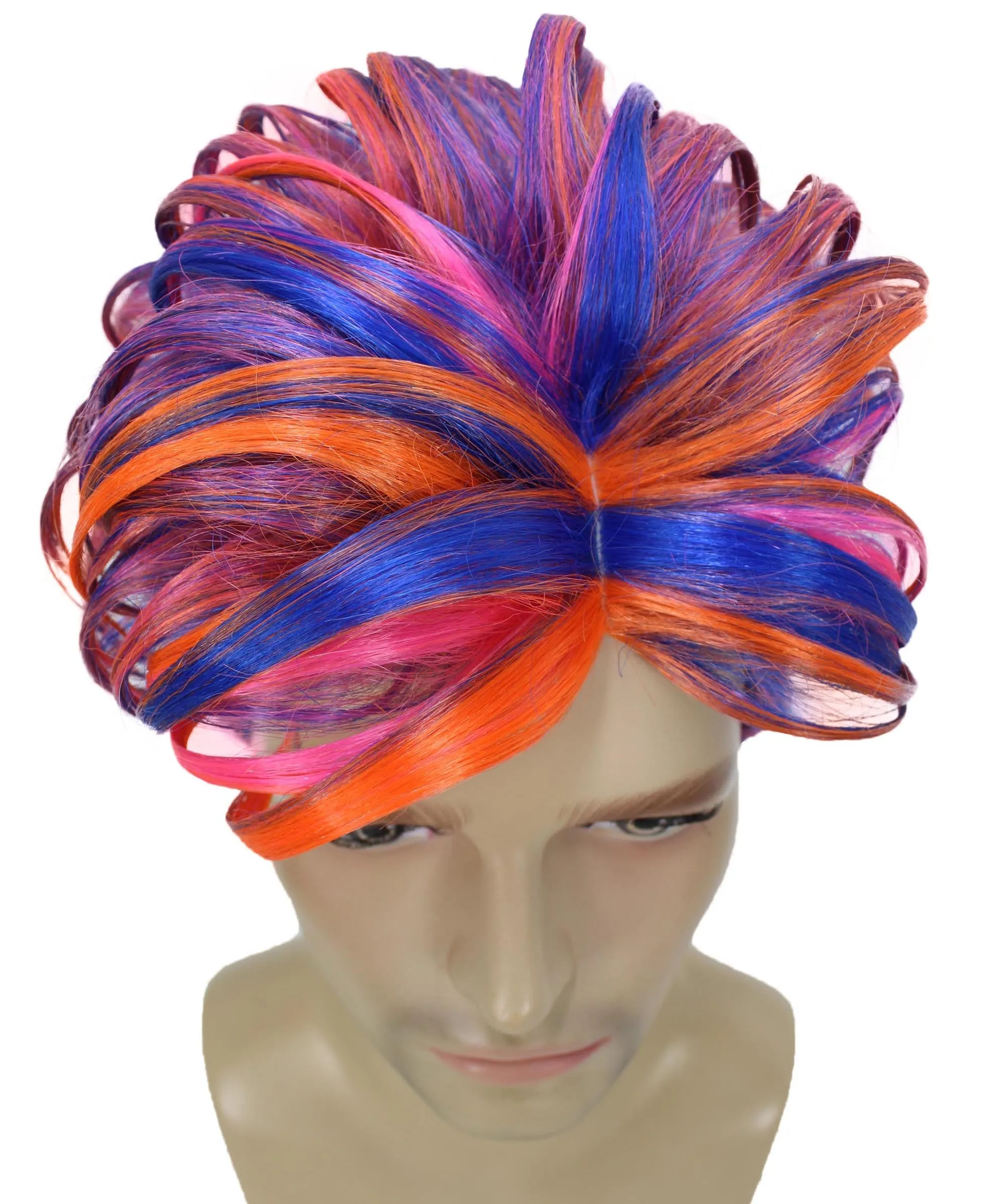 90's Rave Guy | Men's Short Gelled Middle Part | Halloween Wig | Multiple colors