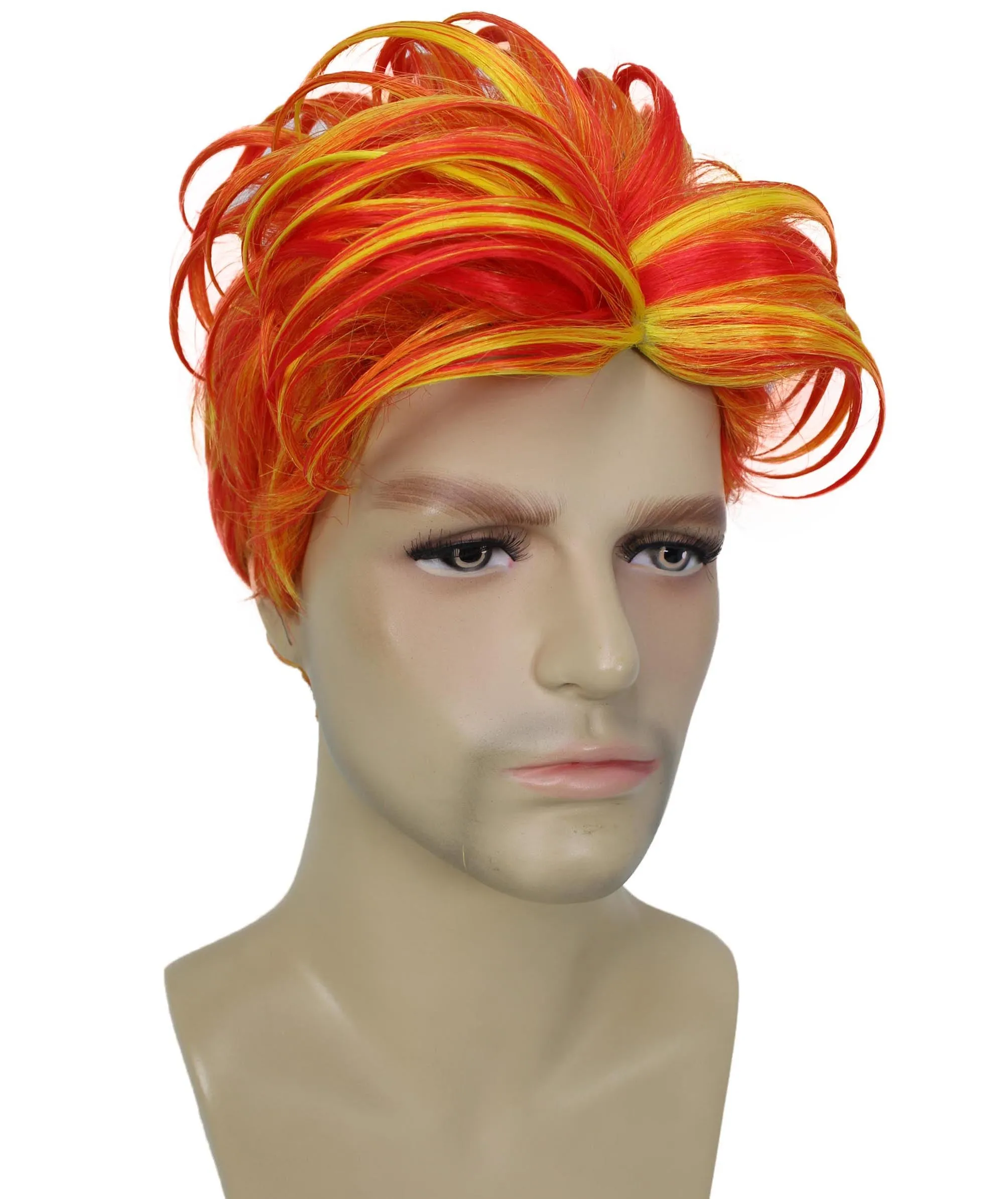 90's Rave Guy | Men's Short Gelled Middle Part | Halloween Wig | Multiple colors