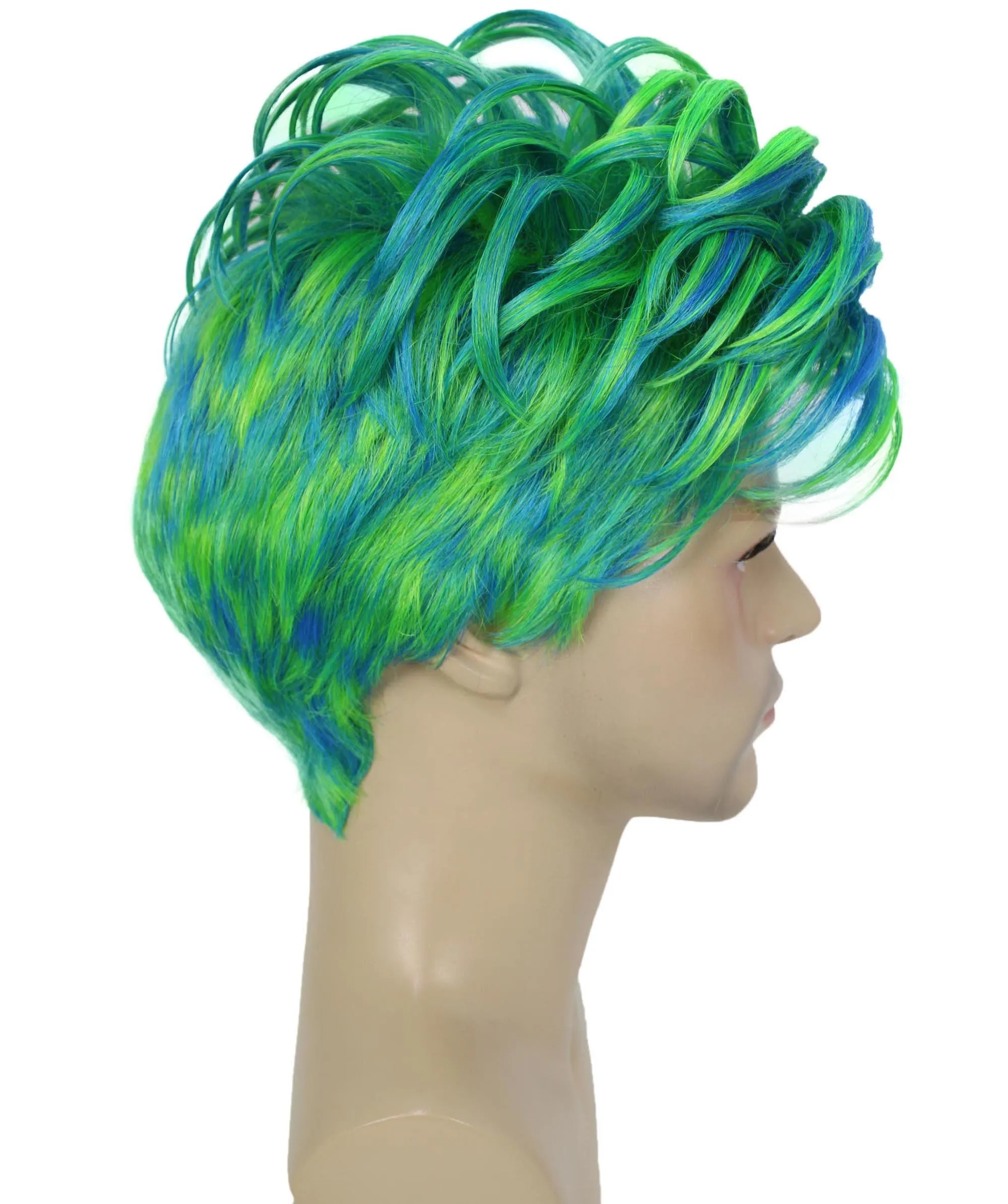 90's Rave Guy | Men's Short Gelled Middle Part | Halloween Wig | Multiple colors