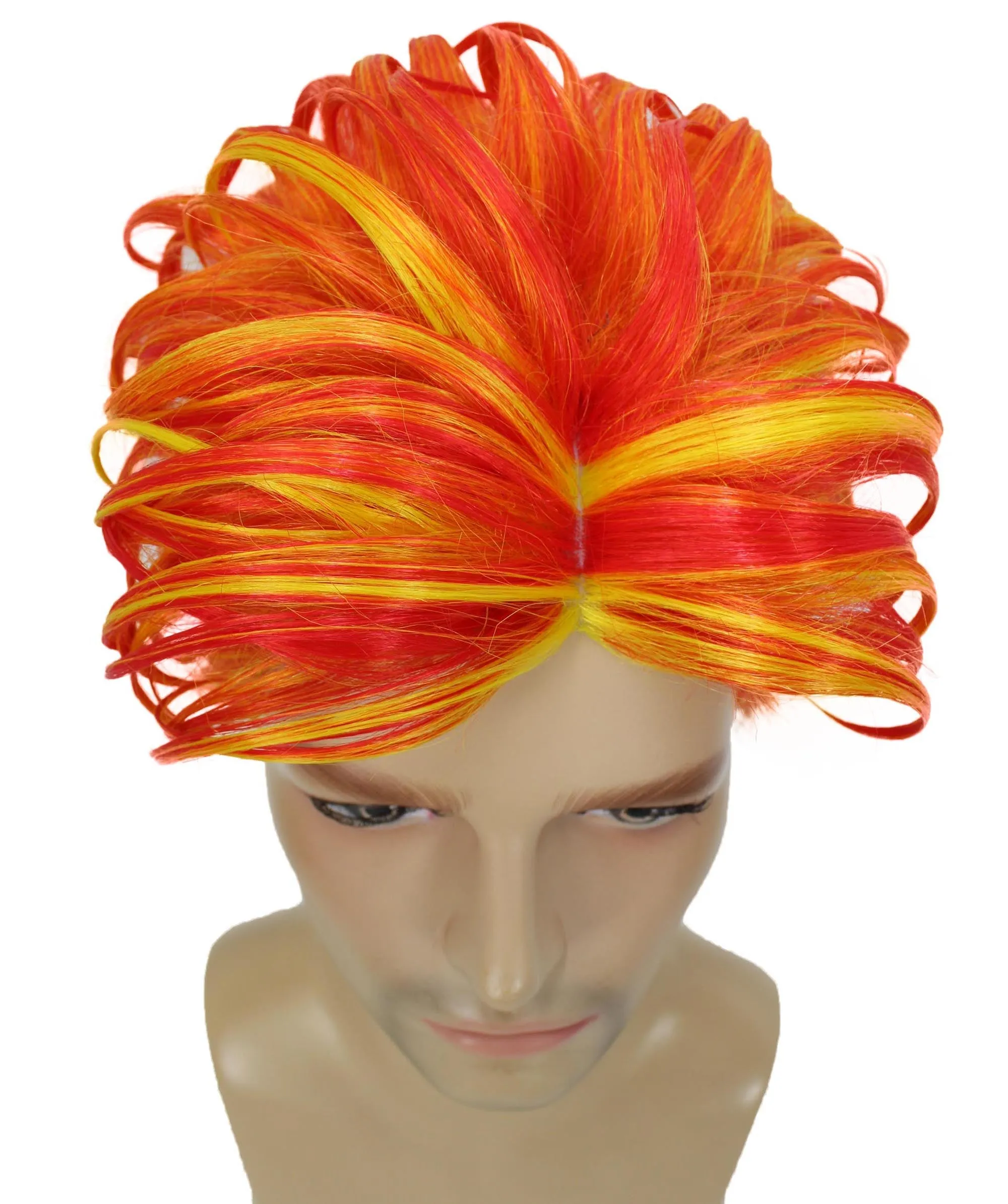 90's Rave Guy | Men's Short Gelled Middle Part | Halloween Wig | Multiple colors