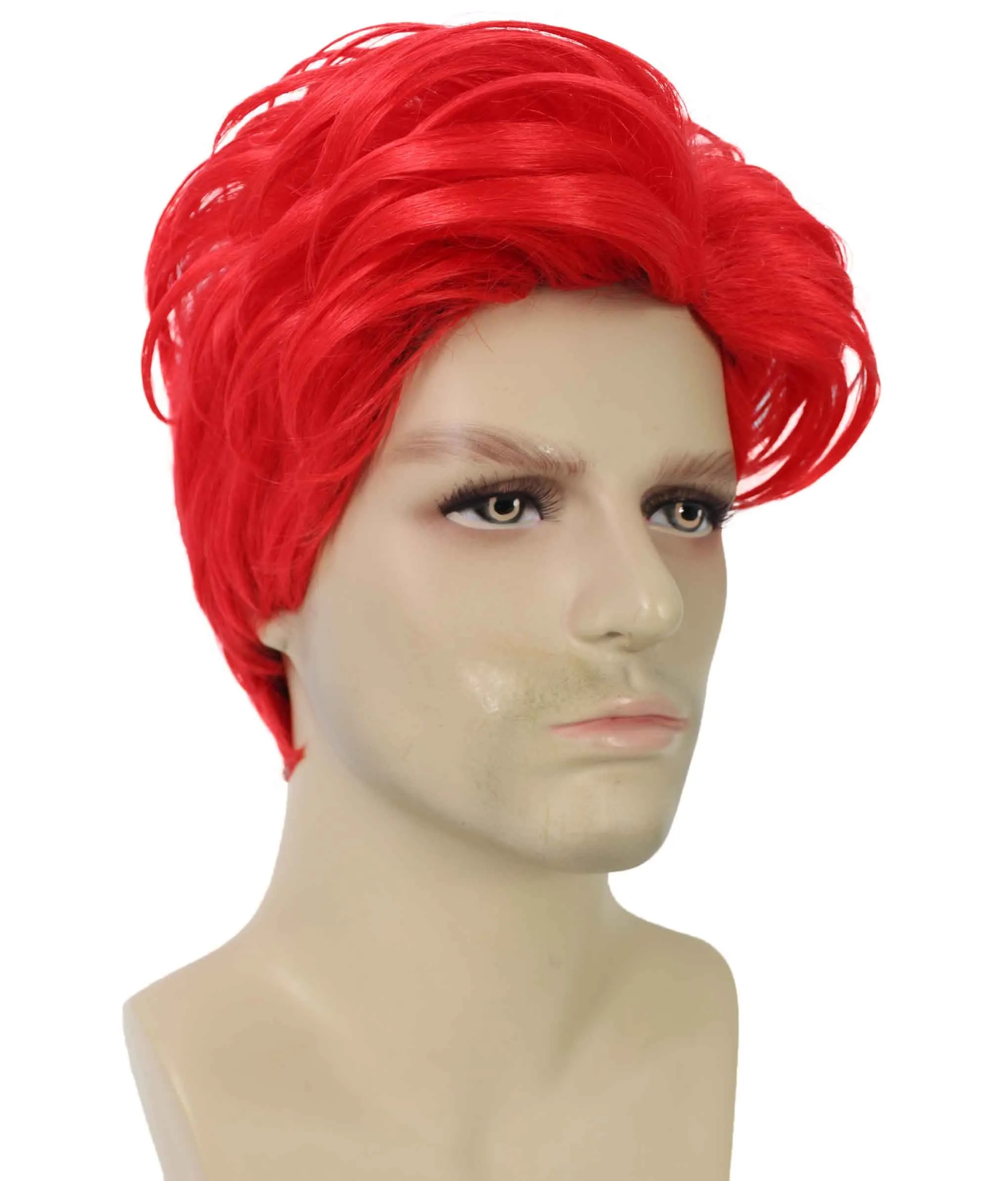 90's Rave Guy | Men's Short Gelled Middle Part | Halloween Wig | Multiple colors