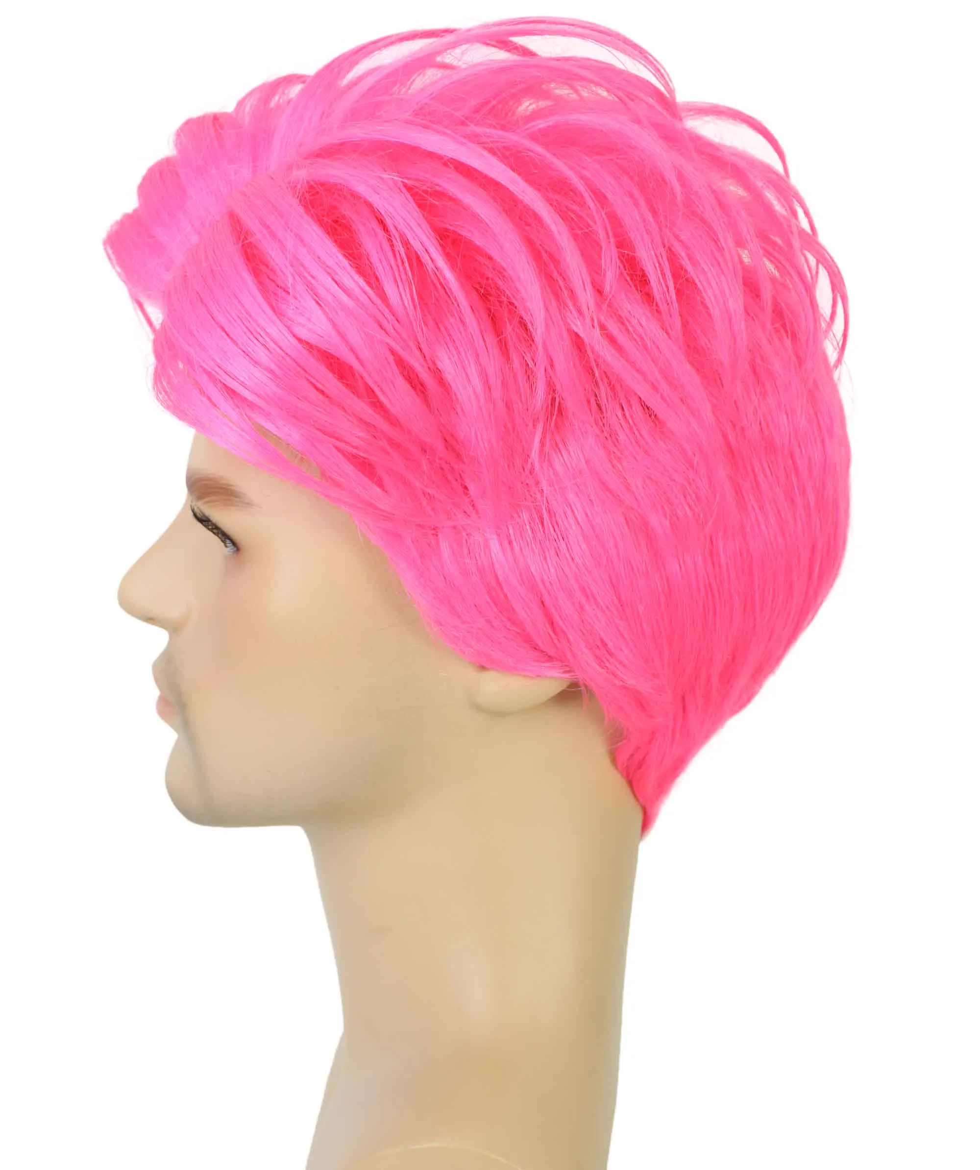 90's Rave Guy | Men's Short Gelled Middle Part | Halloween Wig | Multiple colors