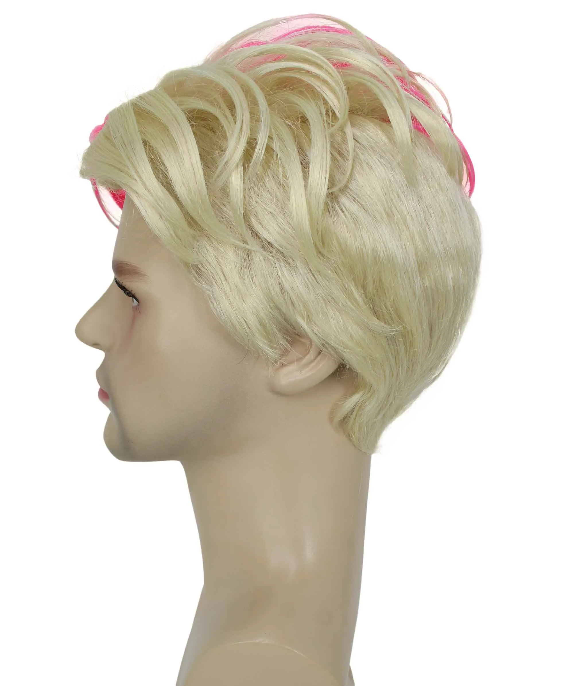 90's Rave Guy | Men's Short Gelled Middle Part | Halloween Wig | Multiple colors