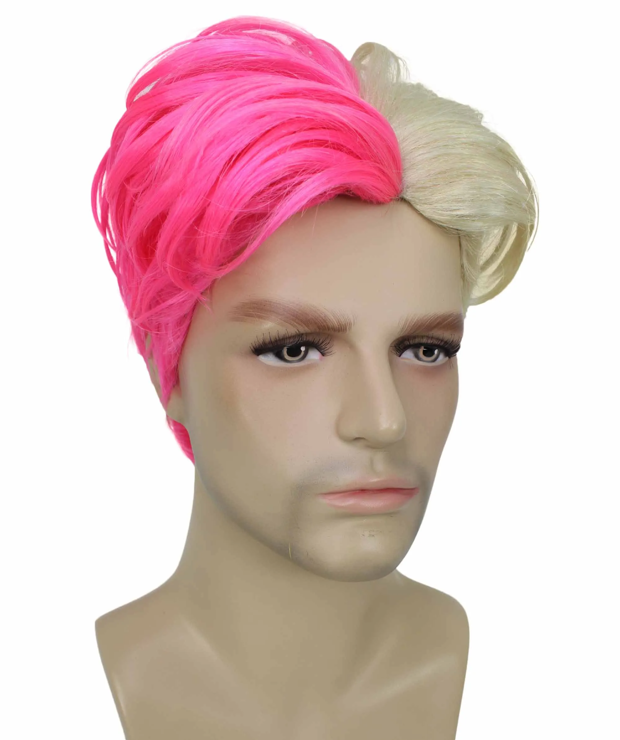 90's Rave Guy | Men's Short Gelled Middle Part | Halloween Wig | Multiple colors