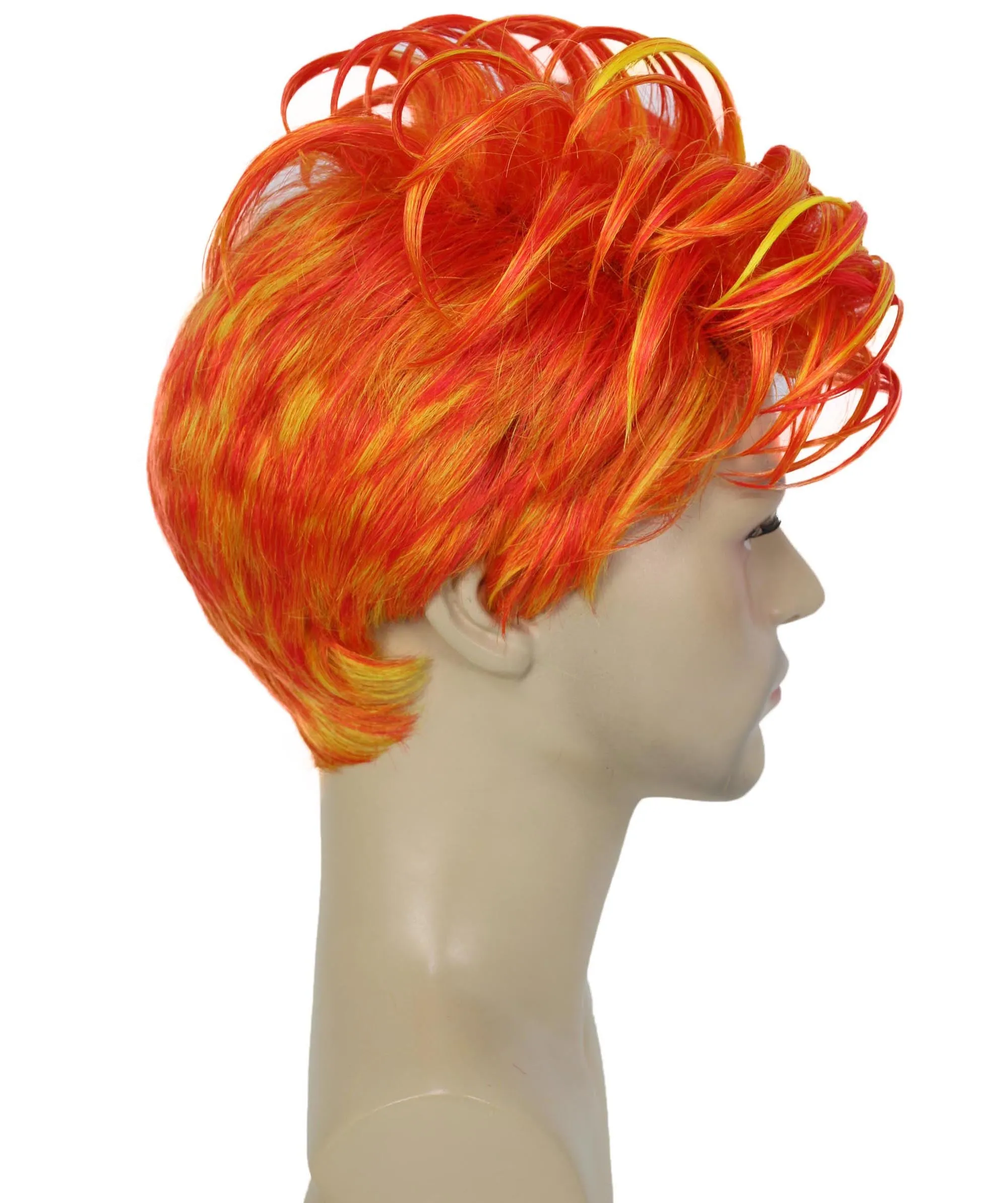 90's Rave Guy | Men's Short Gelled Middle Part | Halloween Wig | Multiple colors