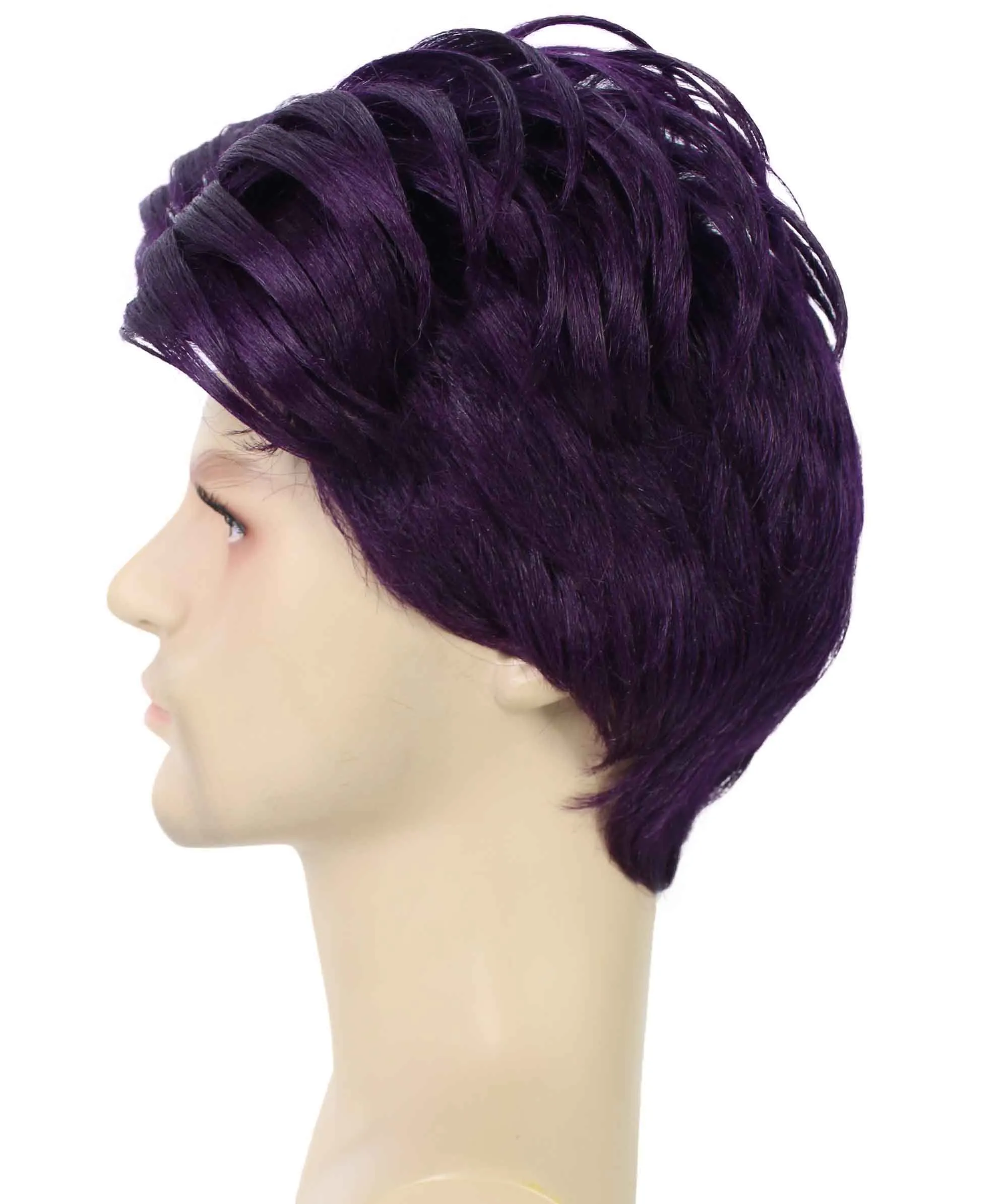 90's Rave Guy | Men's Short Gelled Middle Part | Halloween Wig | Multiple colors