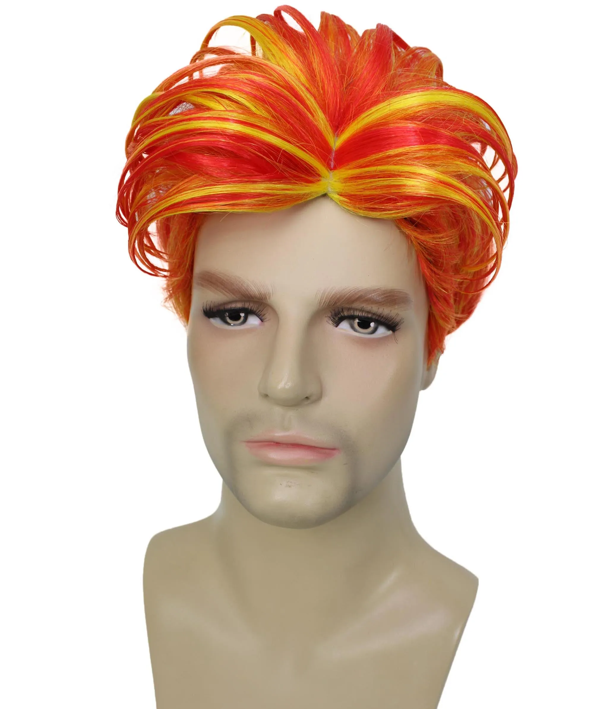 90's Rave Guy | Men's Short Gelled Middle Part | Halloween Wig | Multiple colors