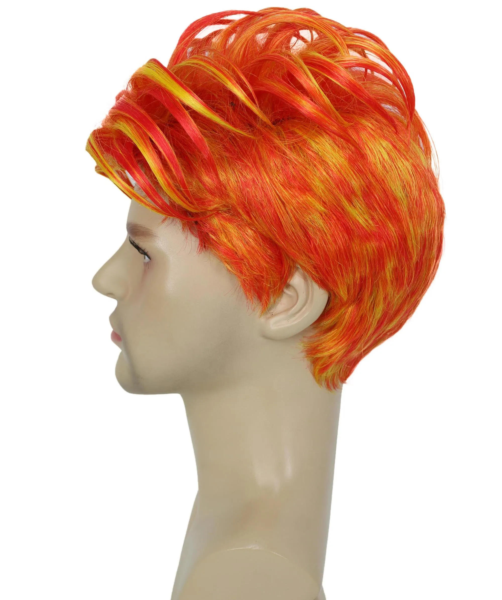 90's Rave Guy | Men's Short Gelled Middle Part | Halloween Wig | Multiple colors