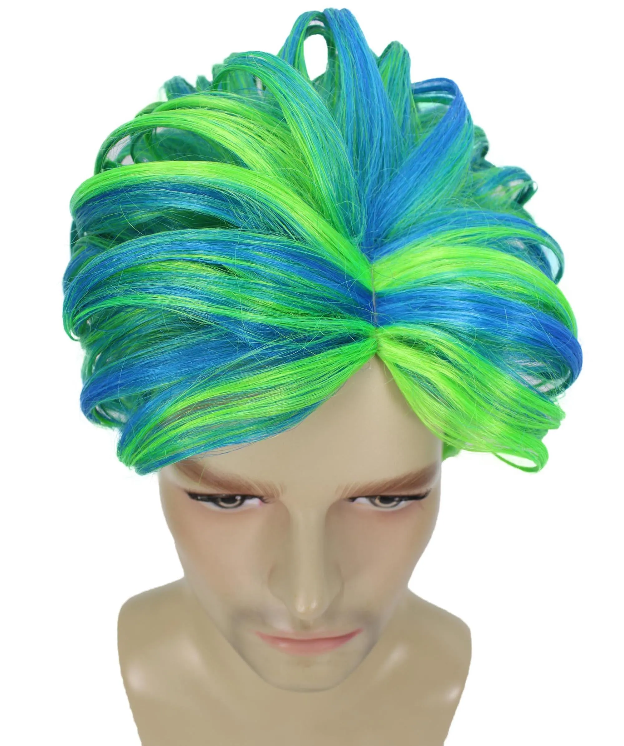 90's Rave Guy | Men's Short Gelled Middle Part | Halloween Wig | Multiple colors