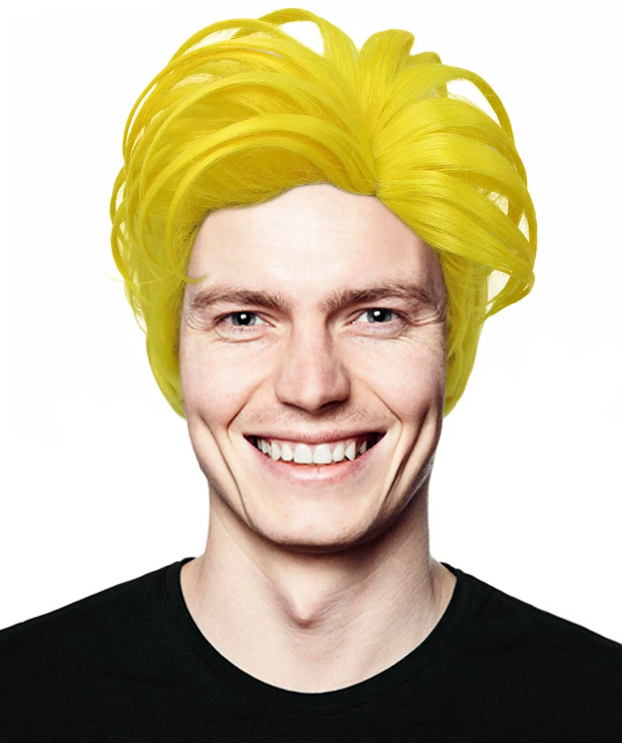 90's Rave Guy | Men's Short Gelled Middle Part | Halloween Wig | Multiple colors