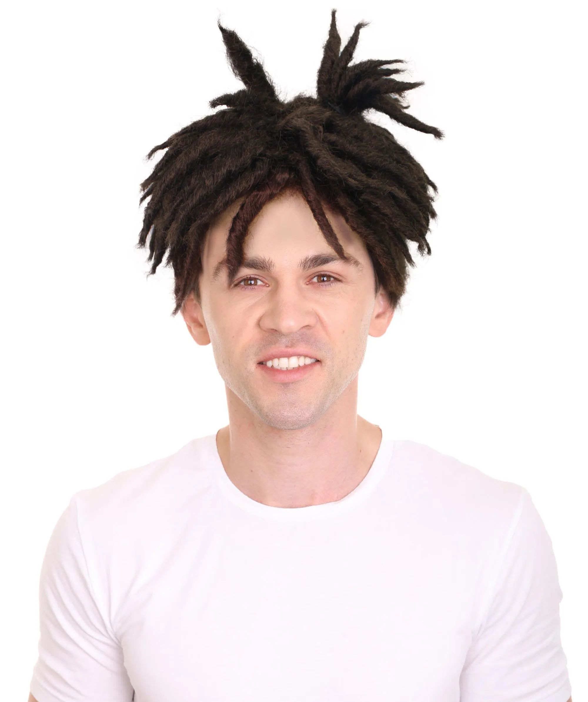 Adult Men American Rapper Half- Multiple Colors Dreadlock Updo Wig I Flame-retardant Synthetic Fiber