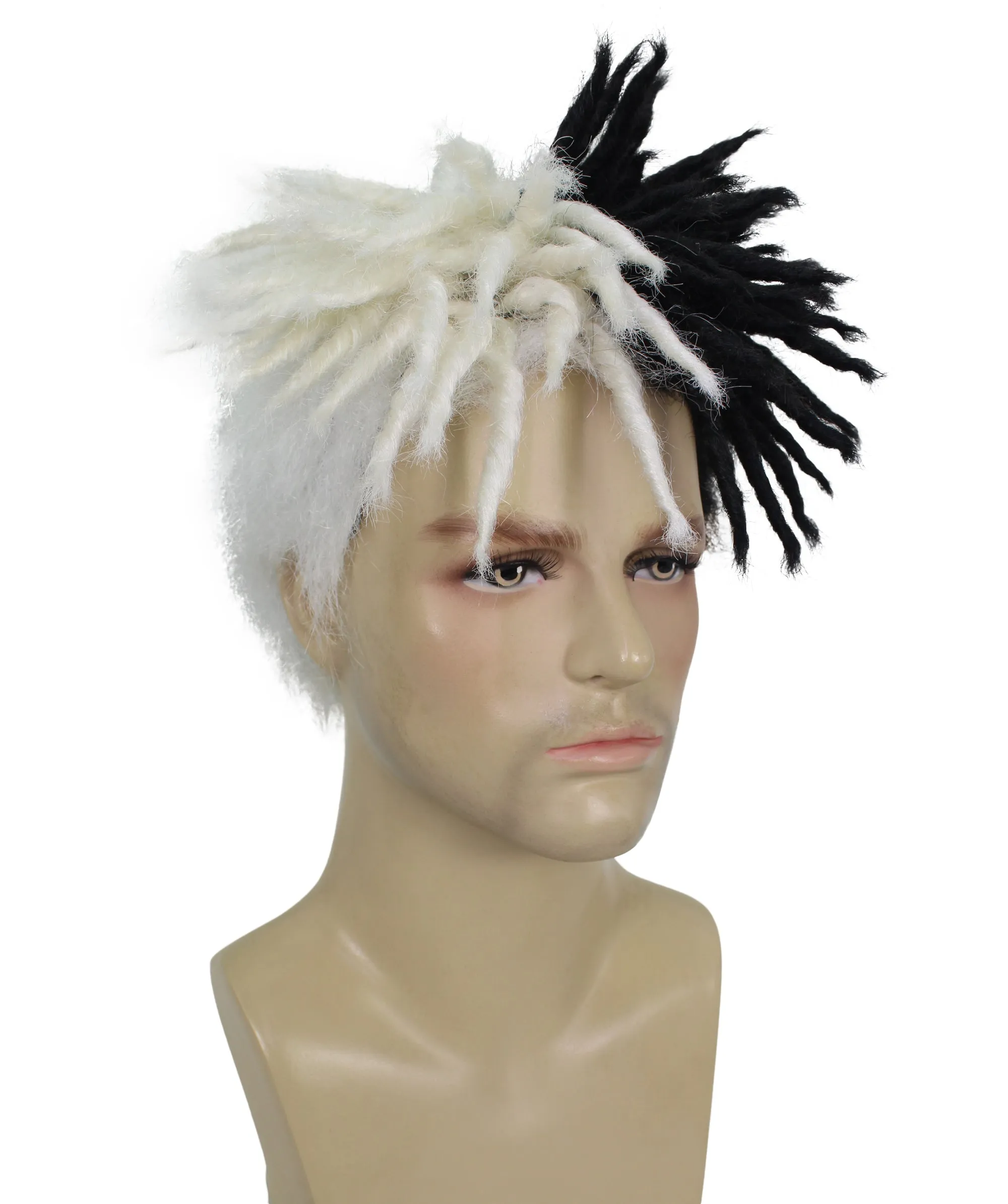 Adult Men American Rapper Half- Multiple Colors Dreadlock Updo Wig I Flame-retardant Synthetic Fiber