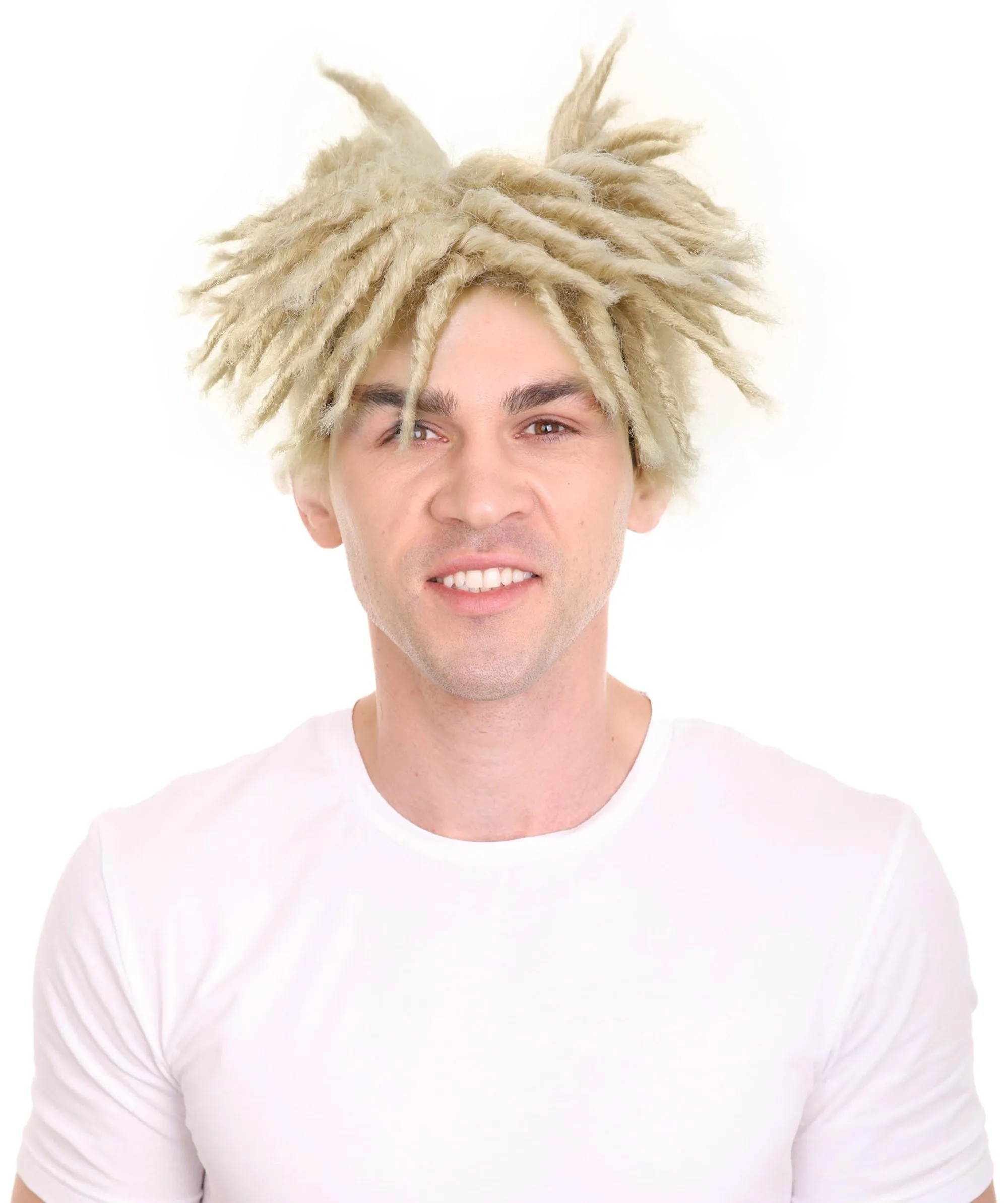 Adult Men American Rapper Half- Multiple Colors Dreadlock Updo Wig I Flame-retardant Synthetic Fiber