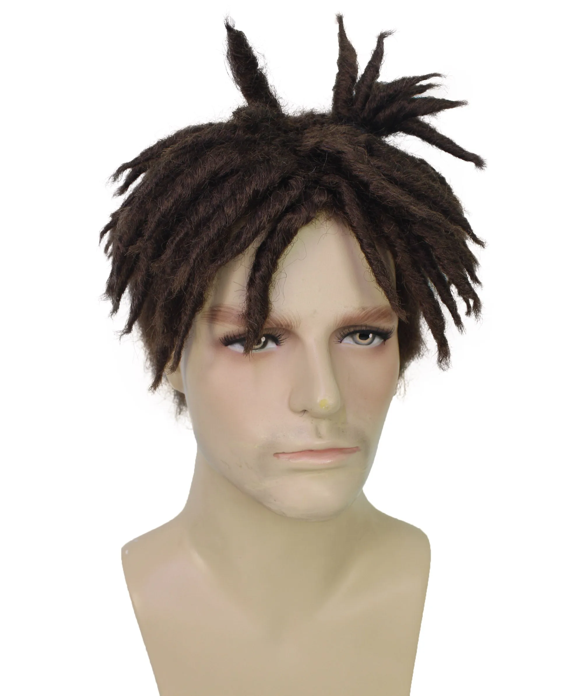 Adult Men American Rapper Half- Multiple Colors Dreadlock Updo Wig I Flame-retardant Synthetic Fiber