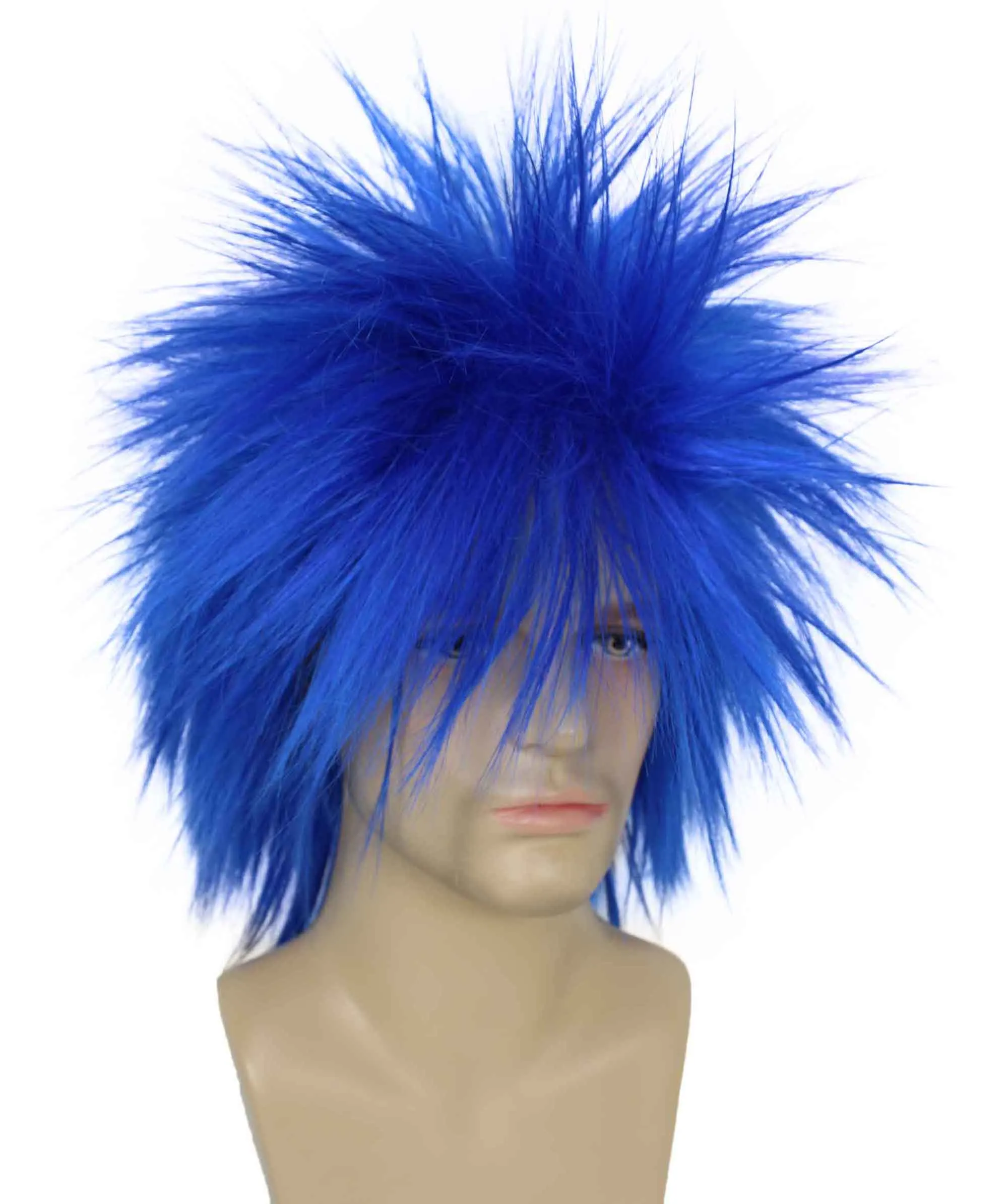 Adult Men's 80’s Rock Style Multi Color Options Wig, Synthetic Soft Fiber Hair, Perfect for your next Festival and Group Anime Party!