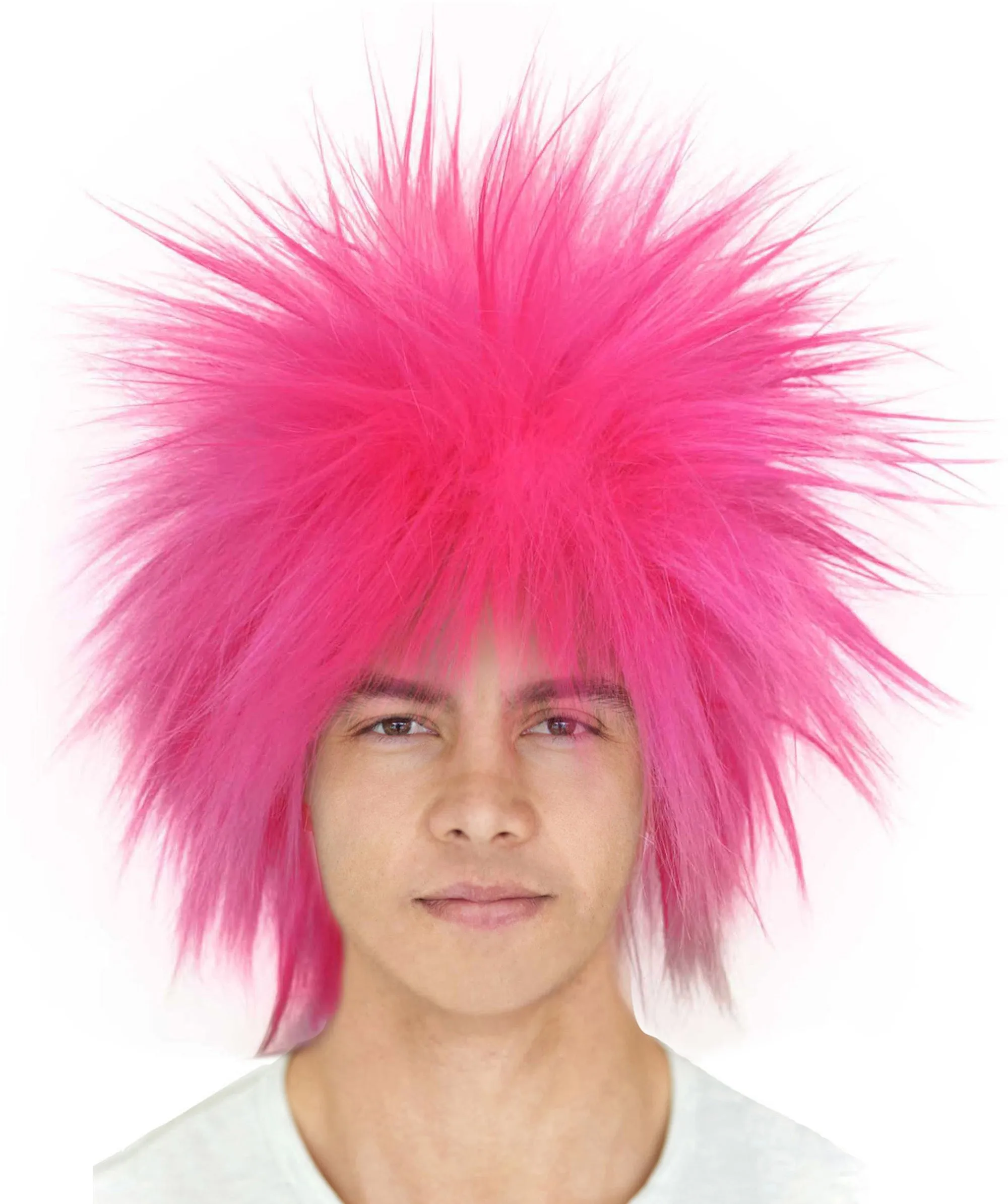 Adult Men's 80’s Rock Style Multi Color Options Wig, Synthetic Soft Fiber Hair, Perfect for your next Festival and Group Anime Party!