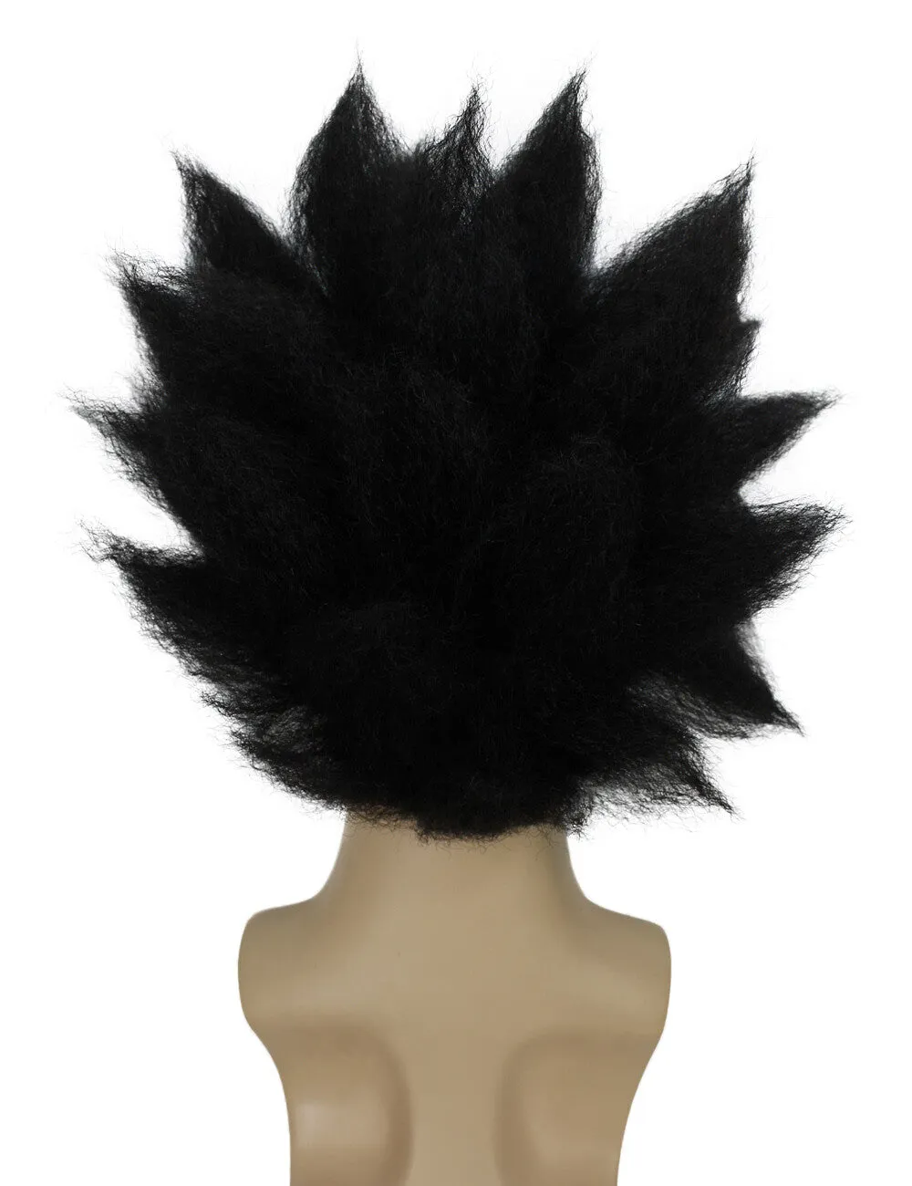 Adult Men's Black Spiky Wig| Perfect for Halloween| Flame-retardant Synthetic Fiber