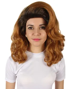 Adult Unisex Drag Race Retro Brown Wavy Miss America Wig