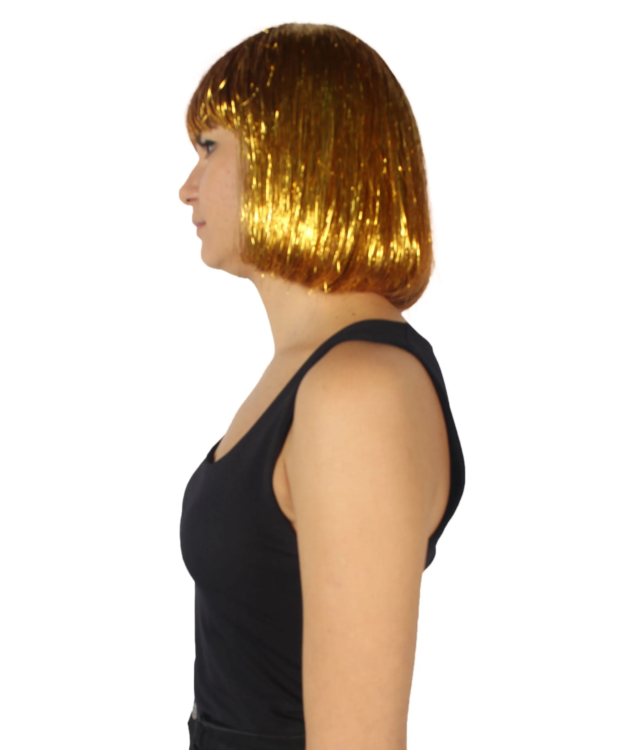 Adult Women Tinsel Bob Wig Collection, Multiple Color Options.