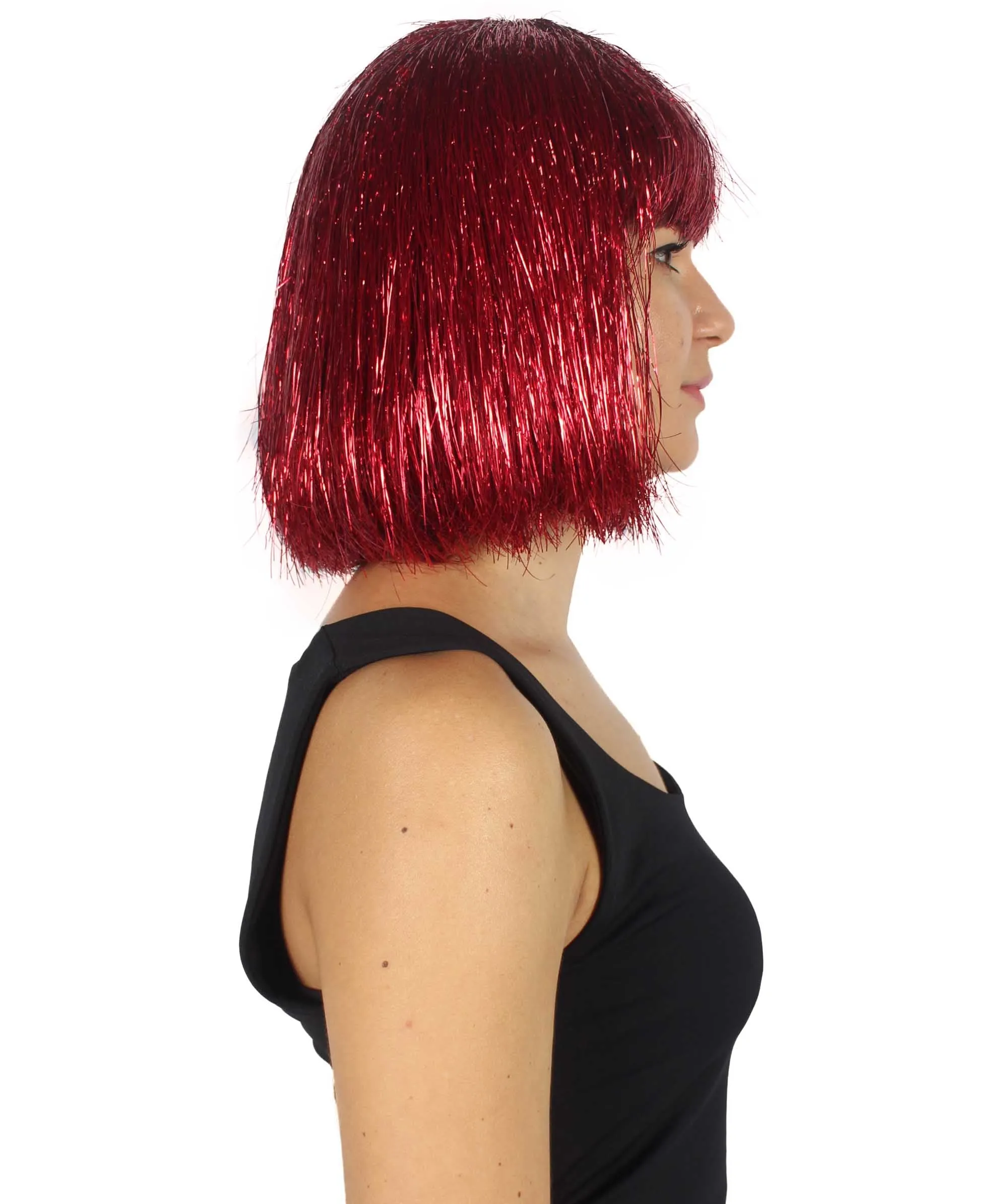 Adult Women Tinsel Bob Wig Collection, Multiple Color Options.