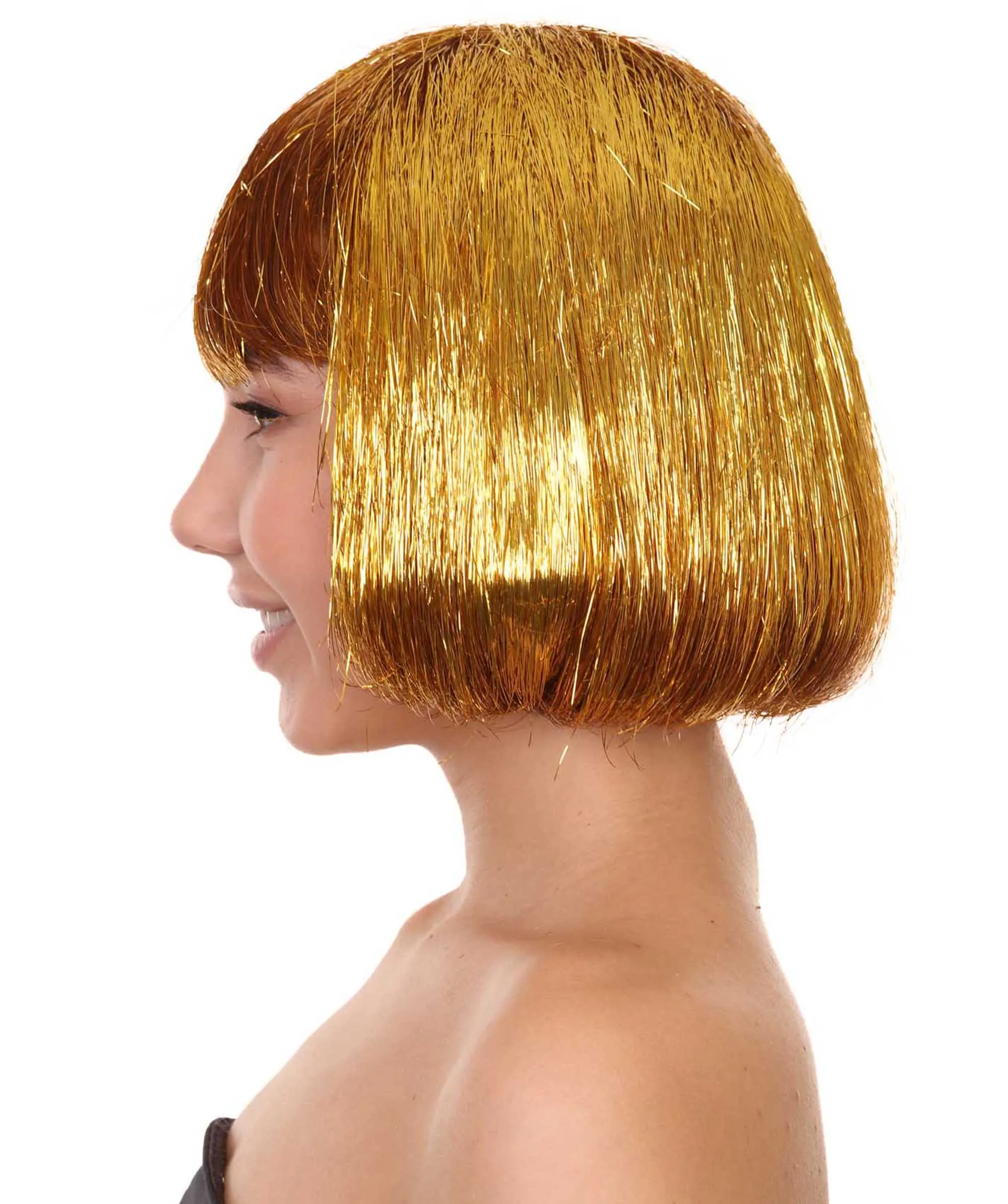 Adult Women Tinsel Bob Wig Collection, Multiple Color Options.