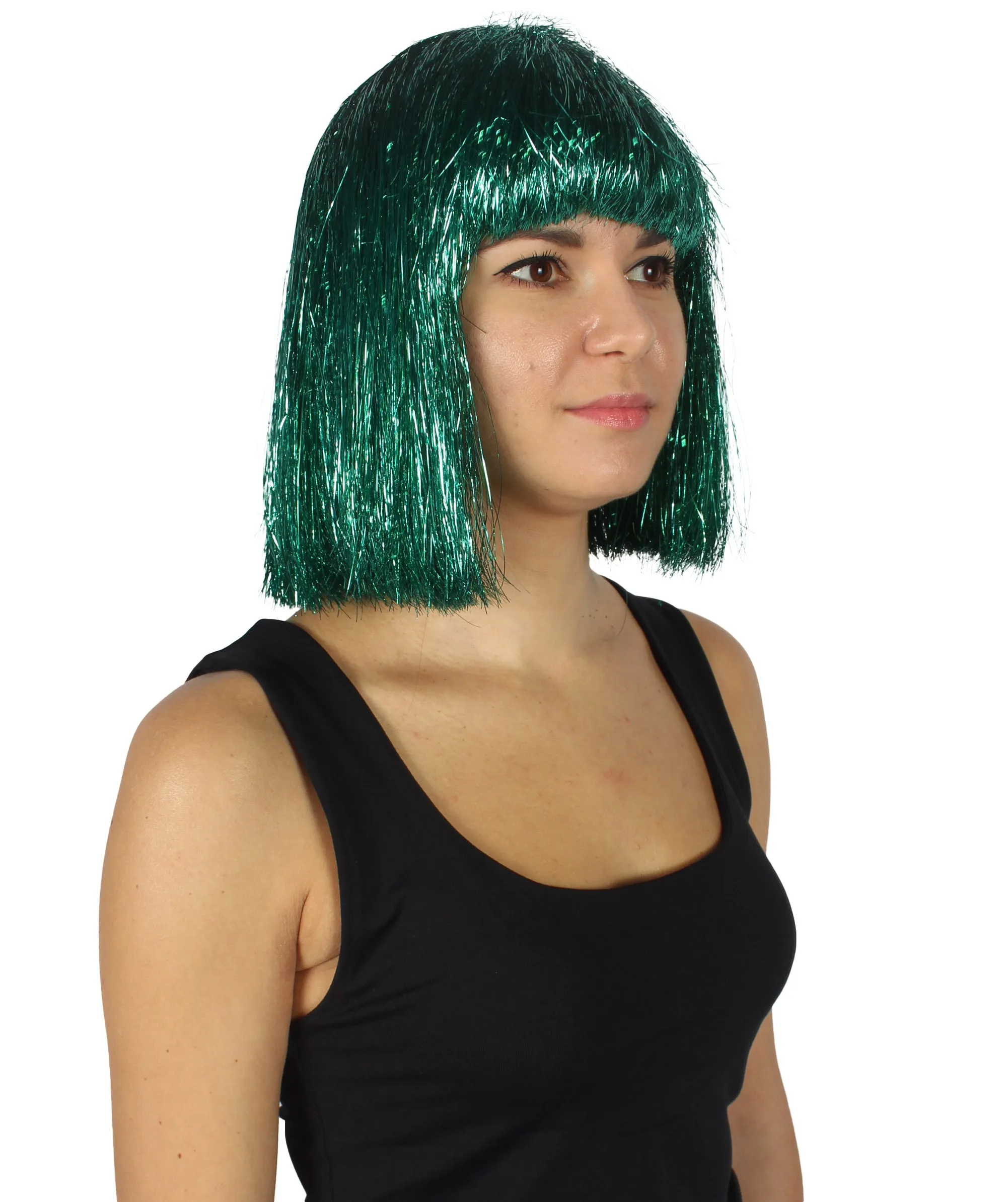 Adult Women Tinsel Bob Wig Collection, Multiple Color Options.