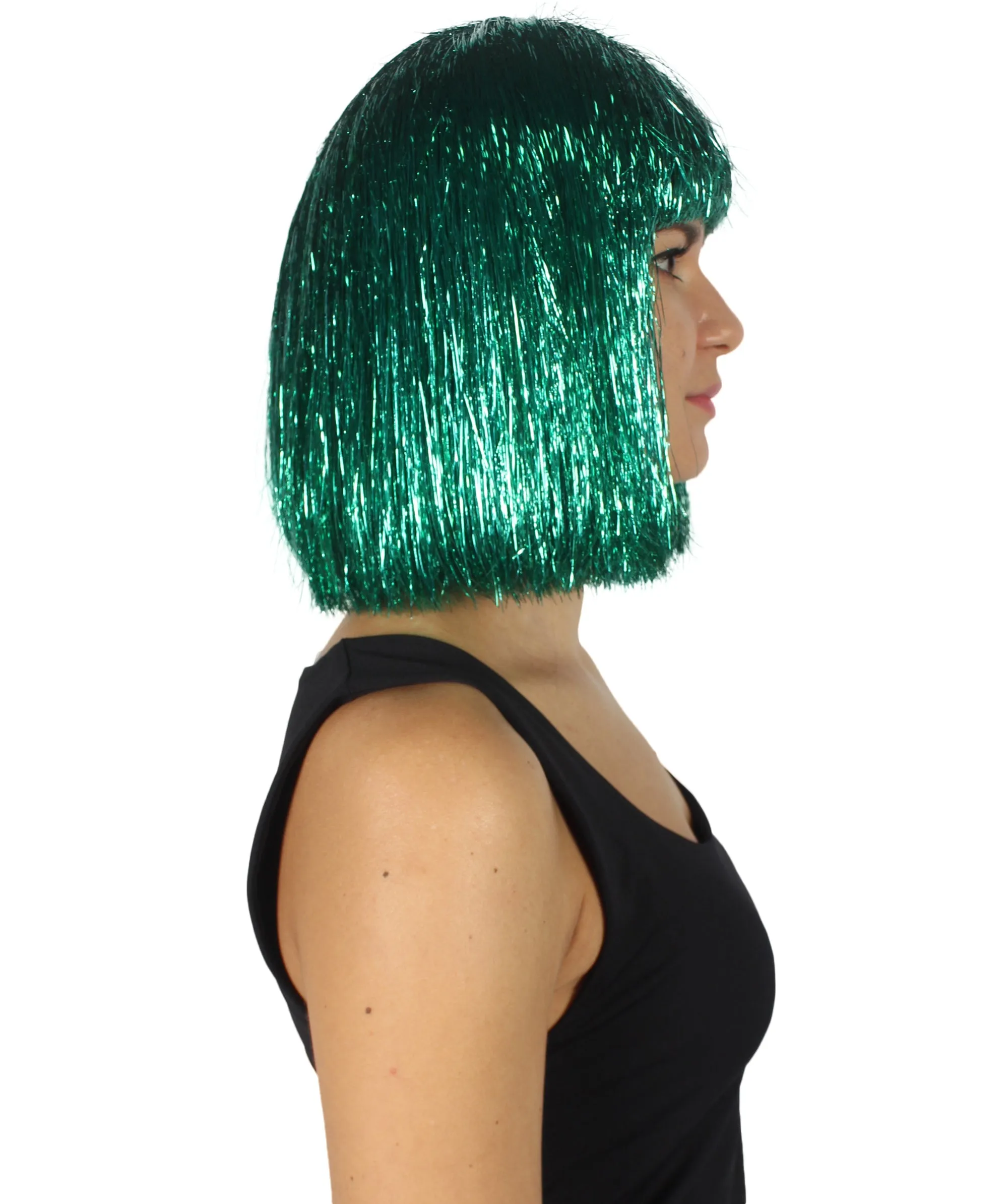 Adult Women Tinsel Bob Wig Collection, Multiple Color Options.