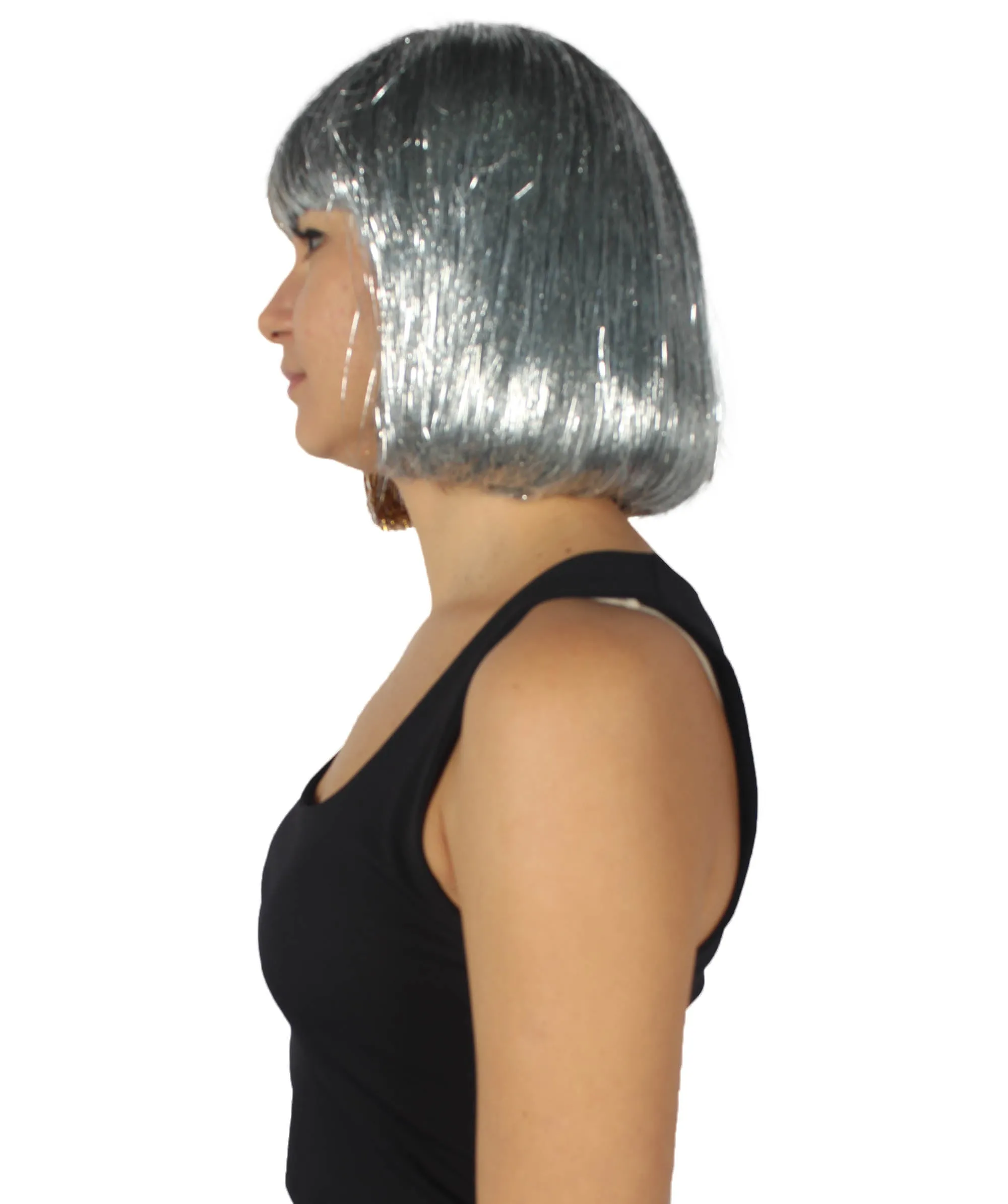 Adult Women Tinsel Bob Wig Collection, Multiple Color Options.