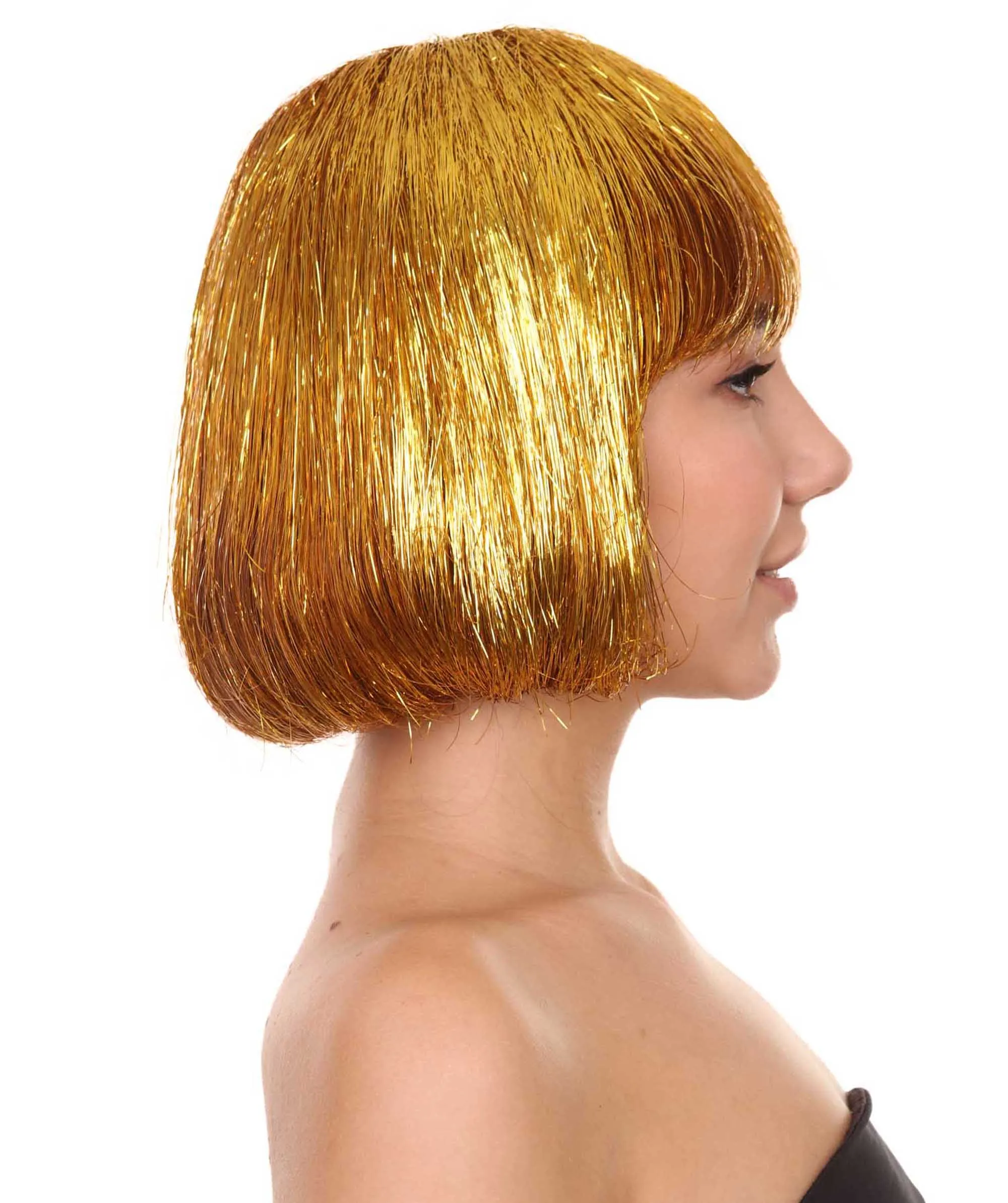 Adult Women Tinsel Bob Wig Collection, Multiple Color Options.